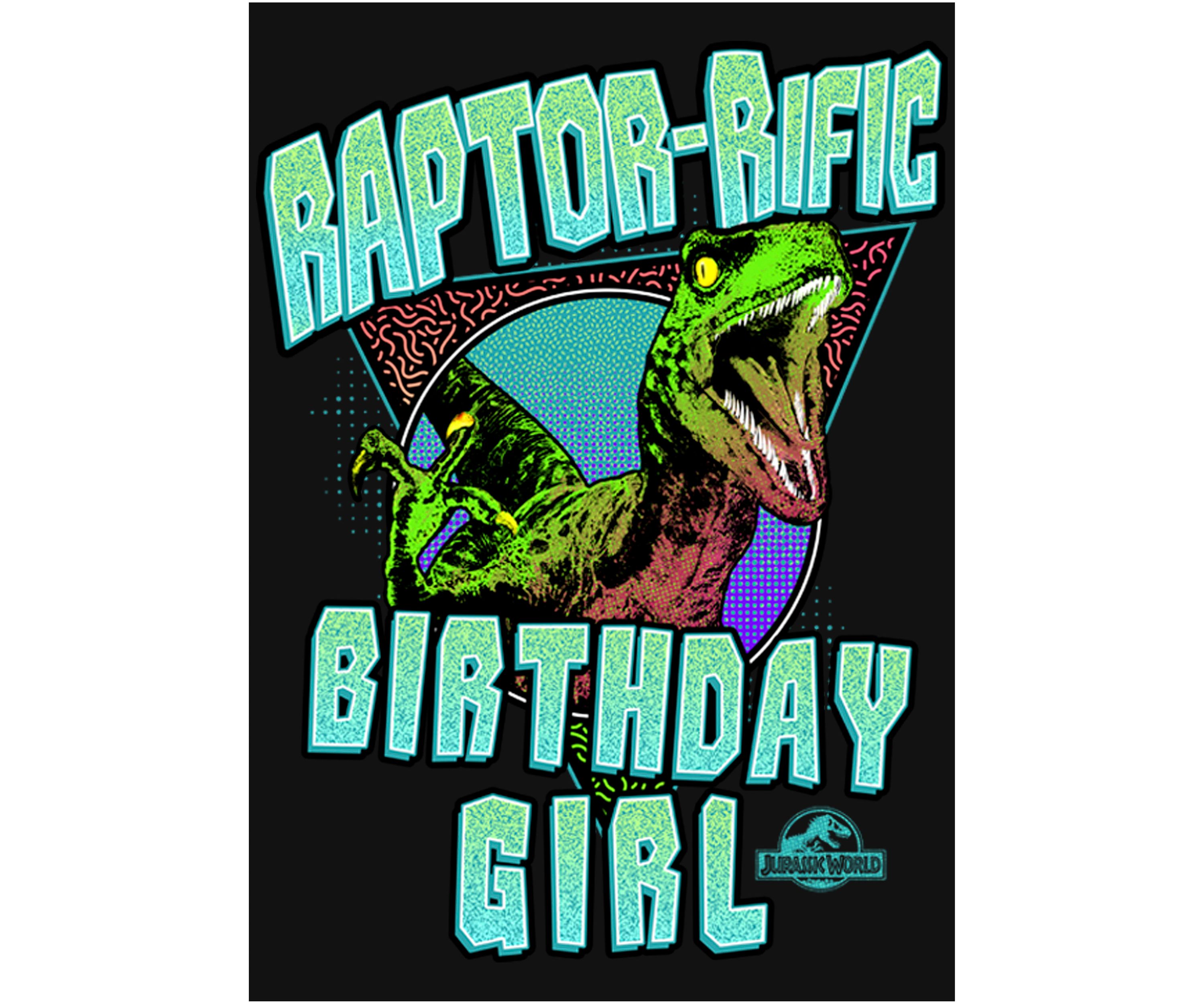 Girls 4-6x Raptor Rific Bday Girl Graphic T-Shirt