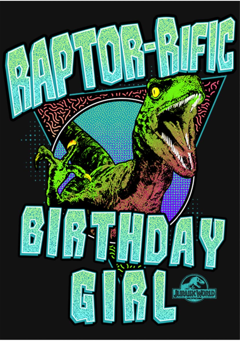 Girls 4-6x Raptor Rific Bday Girl Graphic T-Shirt