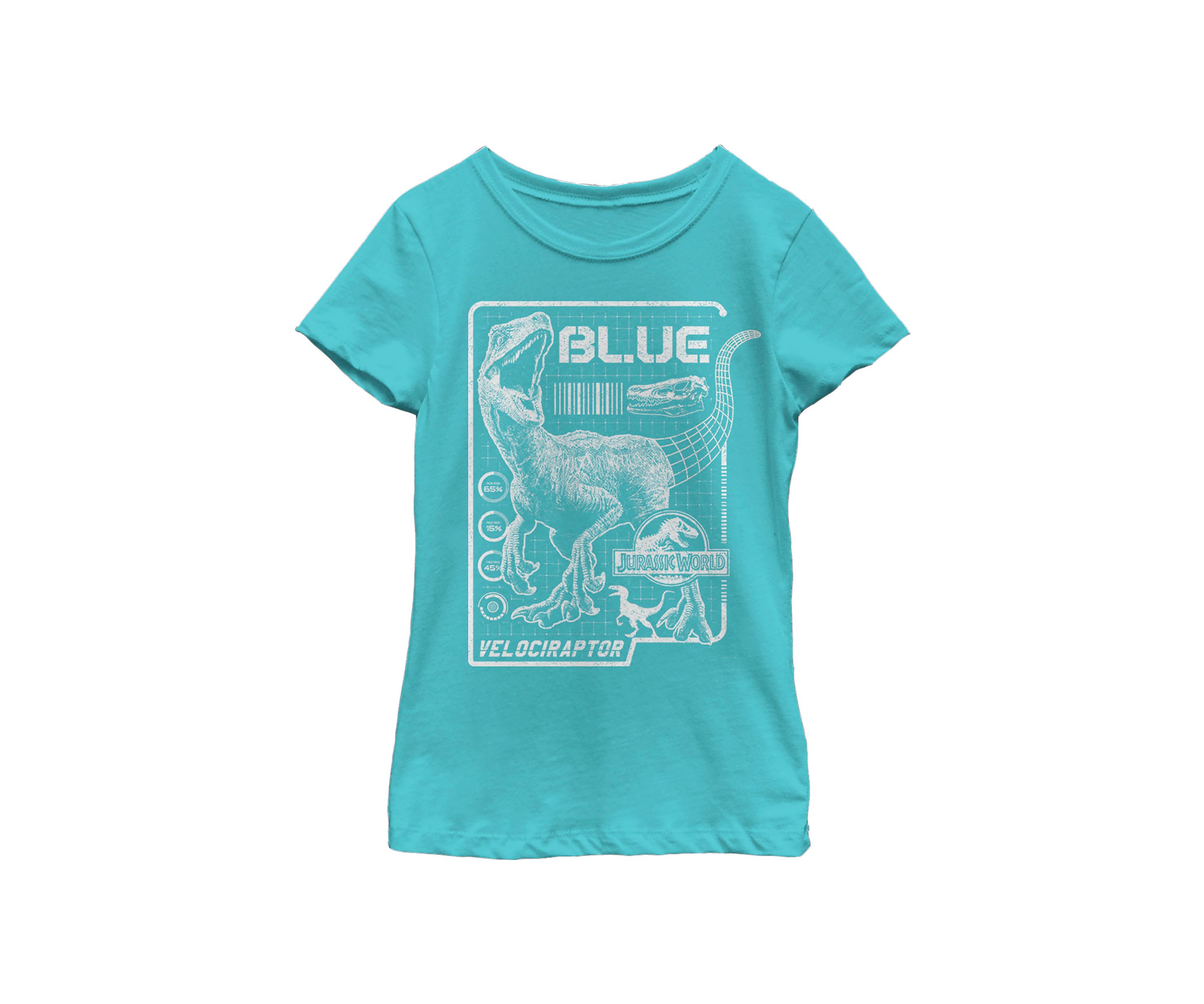 Girls 4-6x Raptor Blue Print Graphic T-Shirt