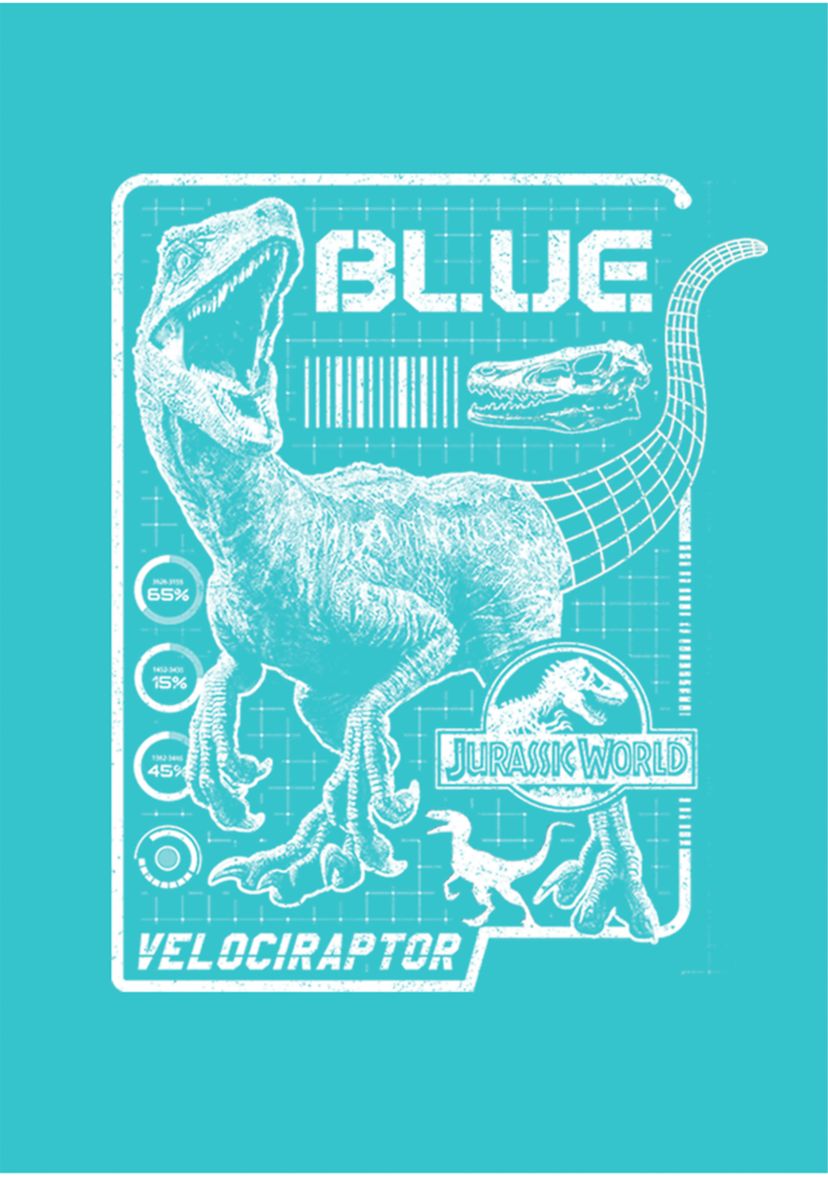 Girls 4-6x Raptor Blue Print Graphic T-Shirt