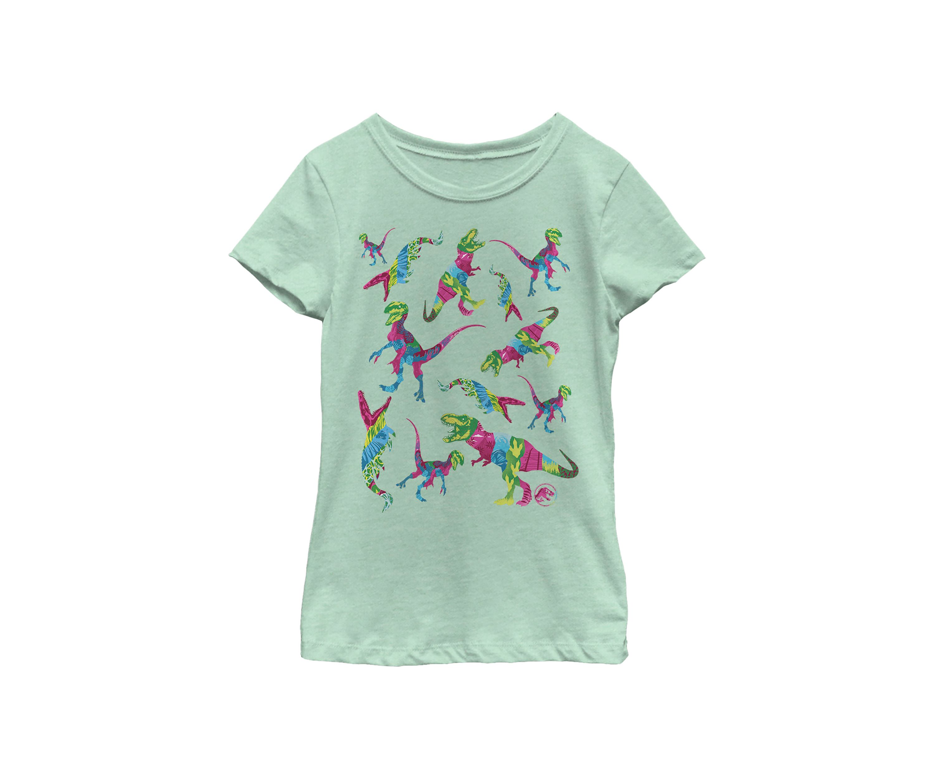 Girls 4-6x Colorful Dino Toss Graphic T-Shirt