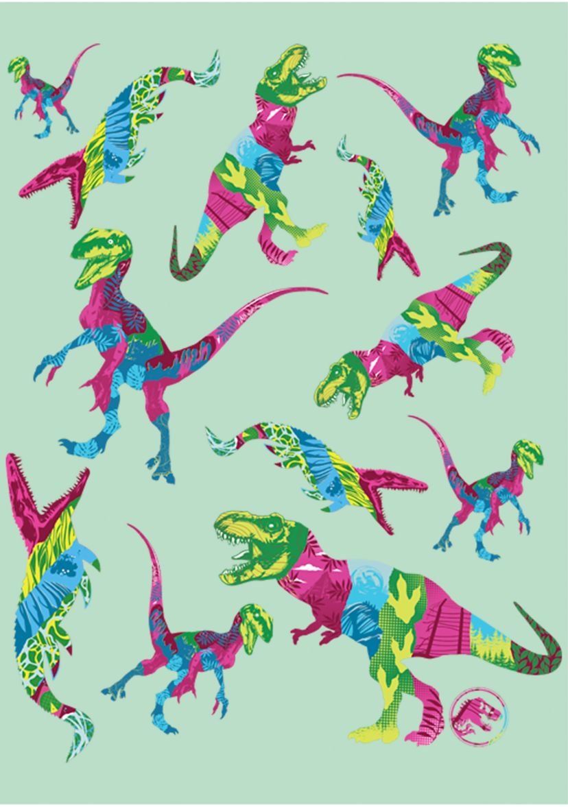 Girls 4-6x Colorful Dino Toss Graphic T-Shirt