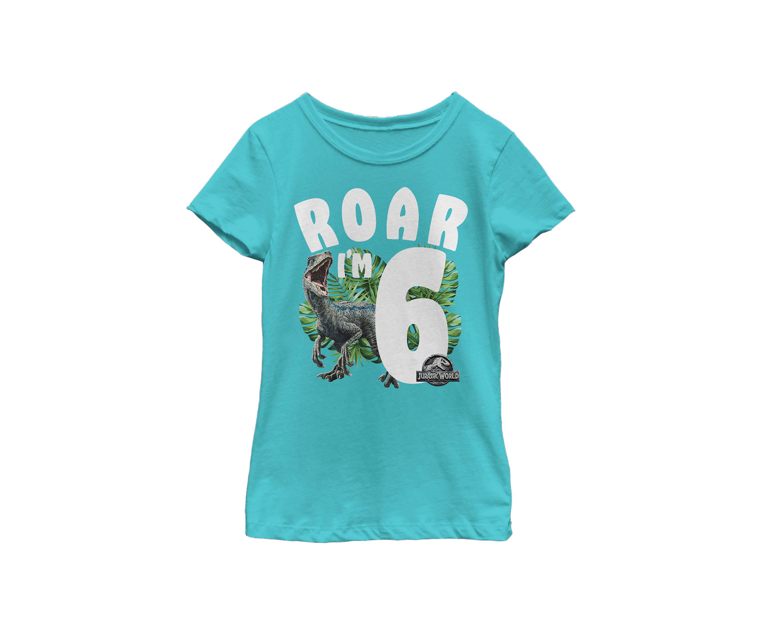 Girls 46x Jurrassic World Rawr Birthday 6 Graphic Top