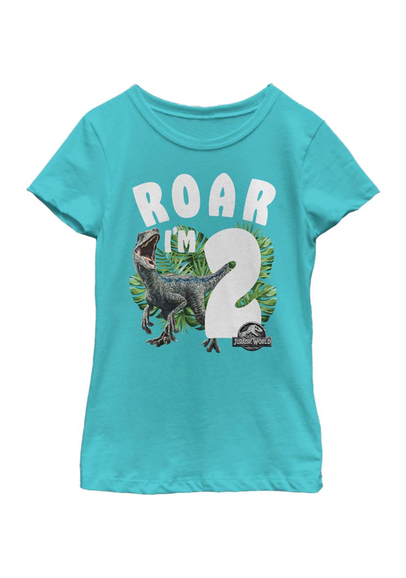 Girls 46x Jurrassic World Rawr Birthday 2 Graphic Top