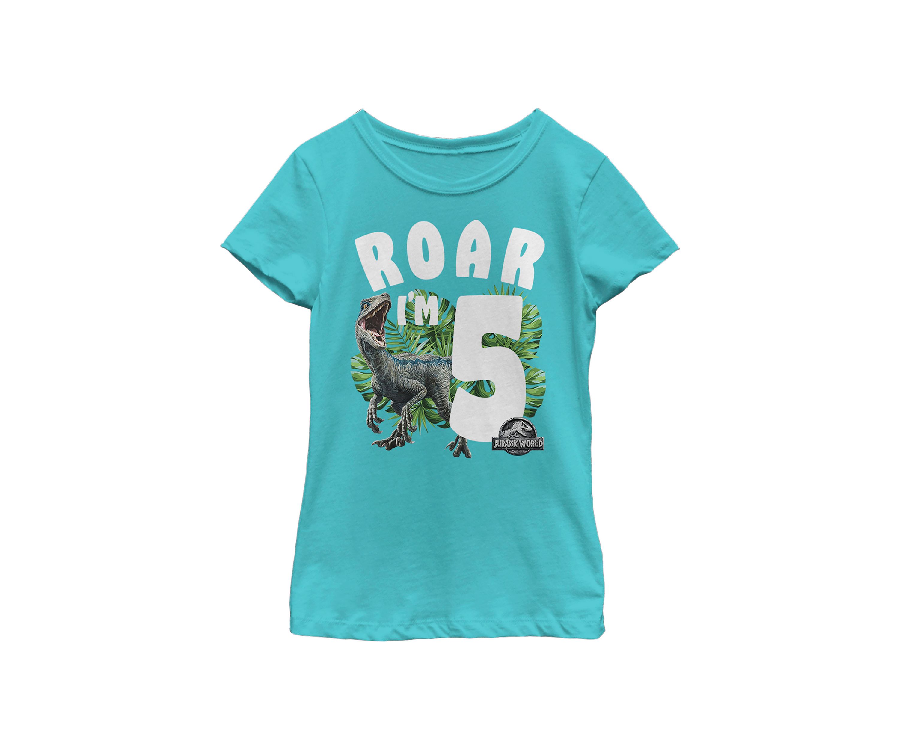 Girls 46x Jurrassic World Rawr Birthday 5 Graphic Top