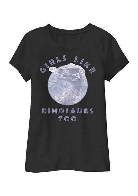 Girls 4-6x Girls Like Dinos Graphic T-Shirt