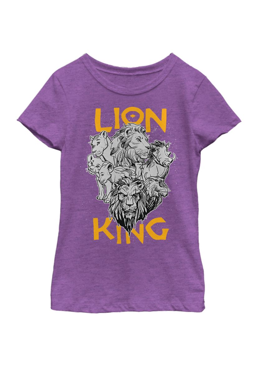 Girls 46x Lion King (Live Action) Cast Photo Graphic Top