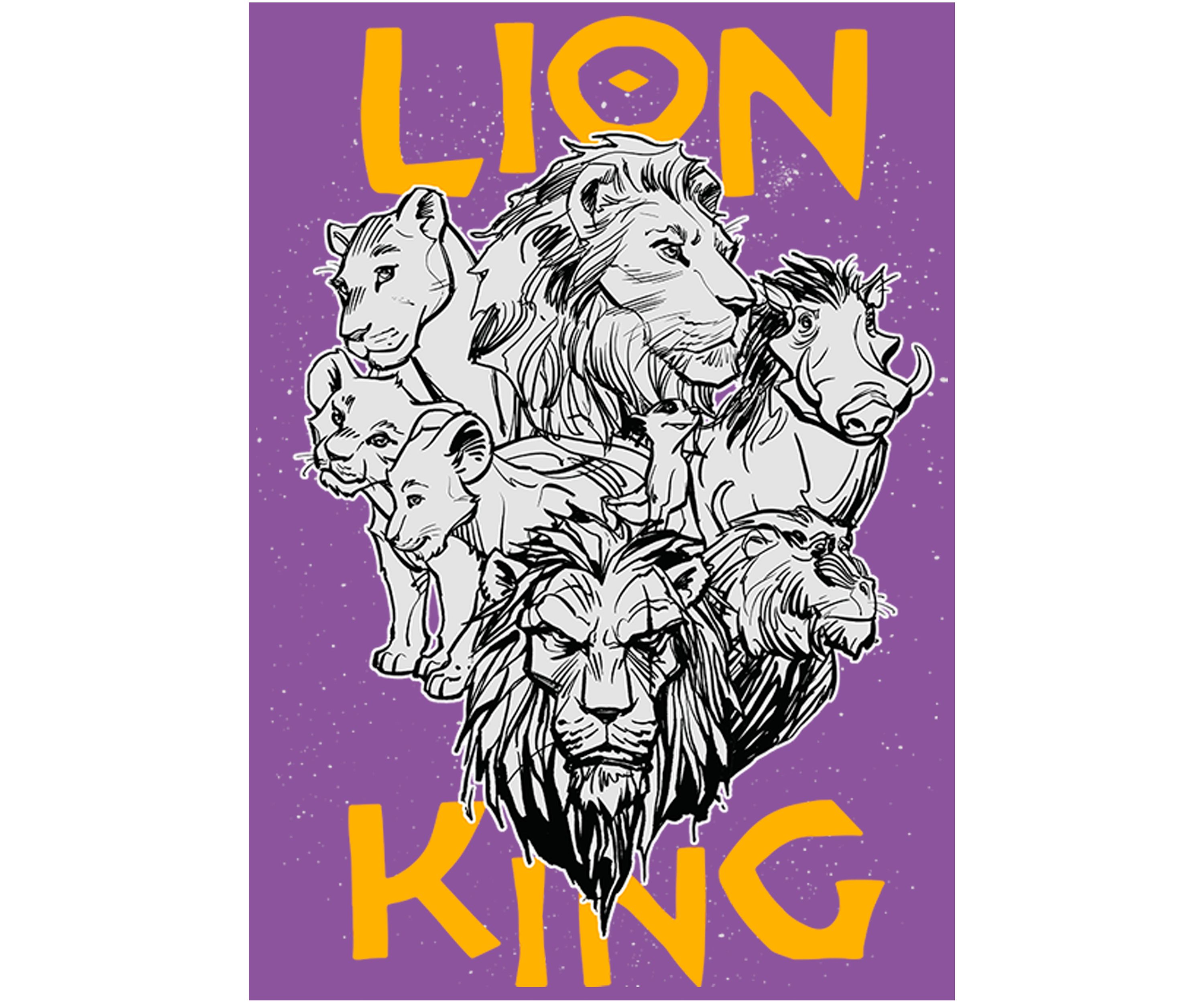 Girls 46x Lion King (Live Action) Cast Photo Graphic Top