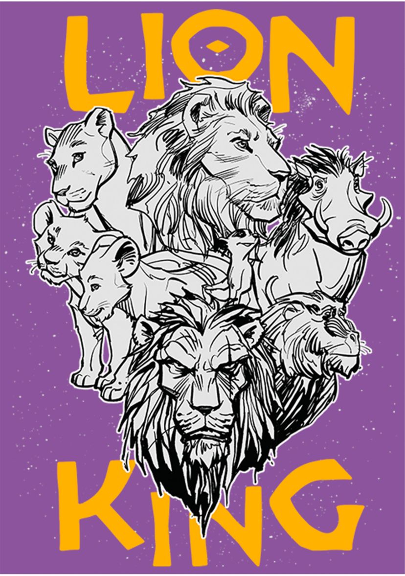 Girls 46x Lion King (Live Action) Cast Photo Graphic Top
