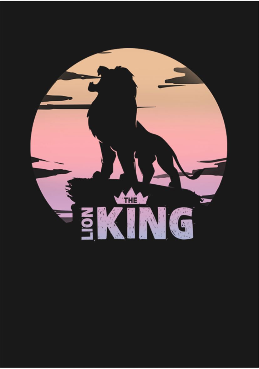 Girls 46x Lion King (Live Action) Sunset Logo Graphic Top