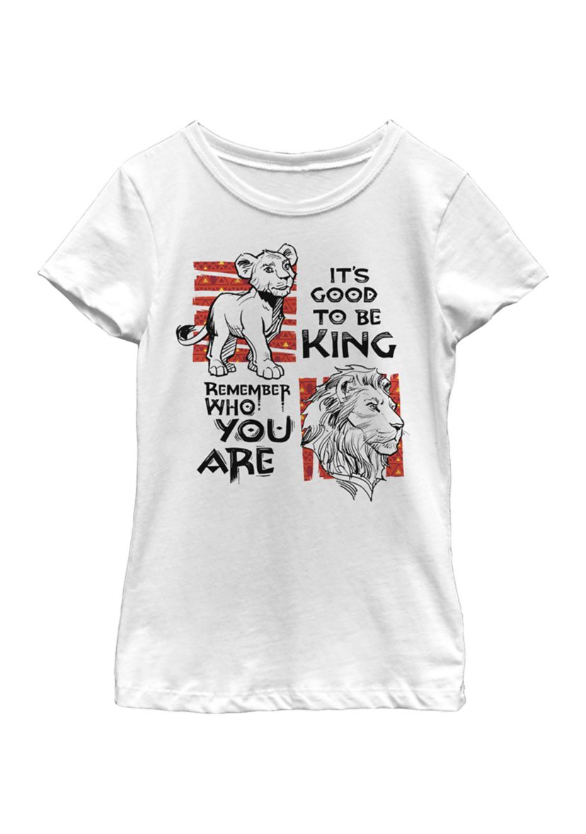 Girls 46x Lion King (Live Action) Simba Text Graphic Top