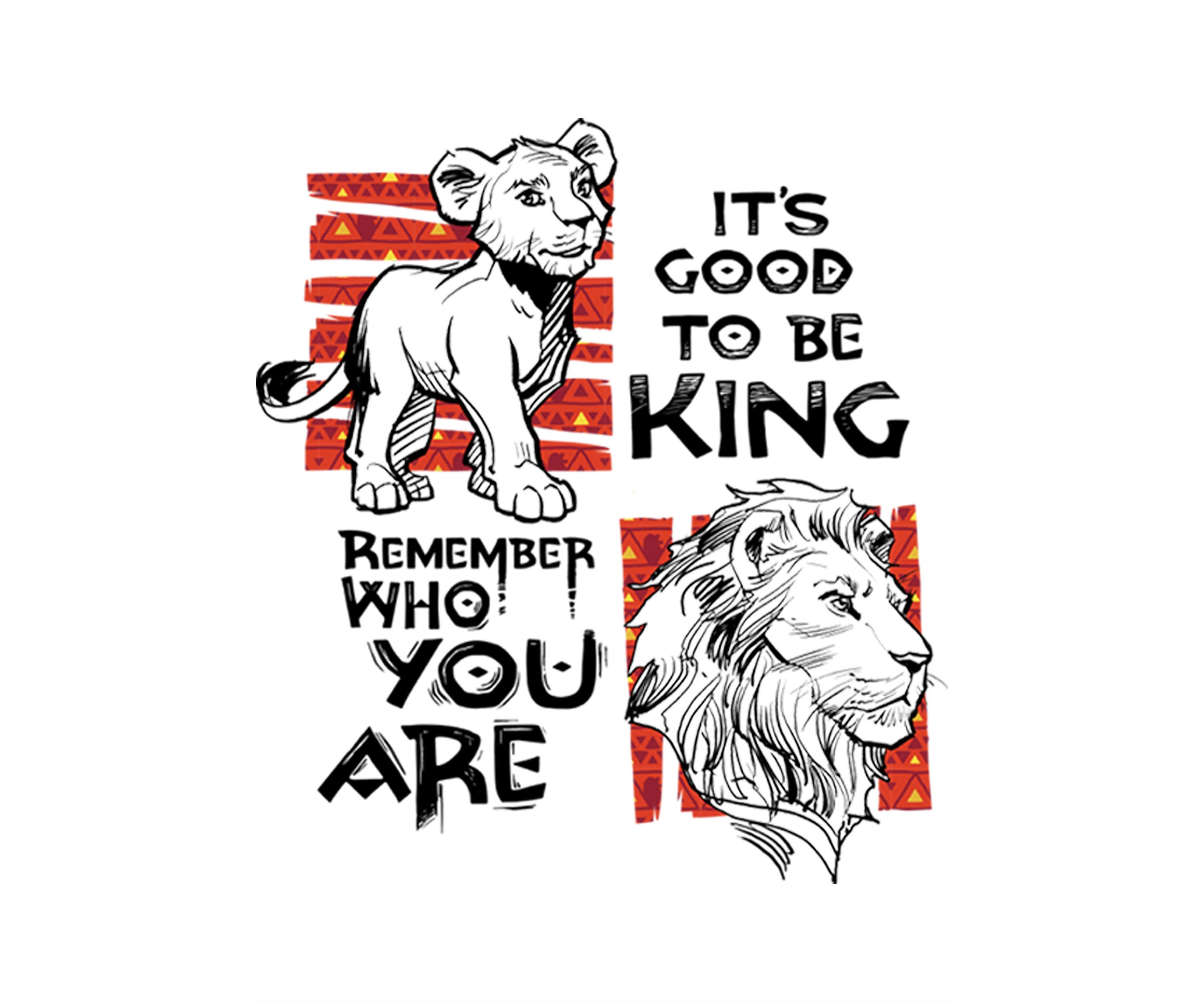 Girls 46x Lion King (Live Action) Simba Text Graphic Top
