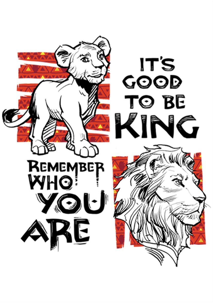 Girls 46x Lion King (Live Action) Simba Text Graphic Top
