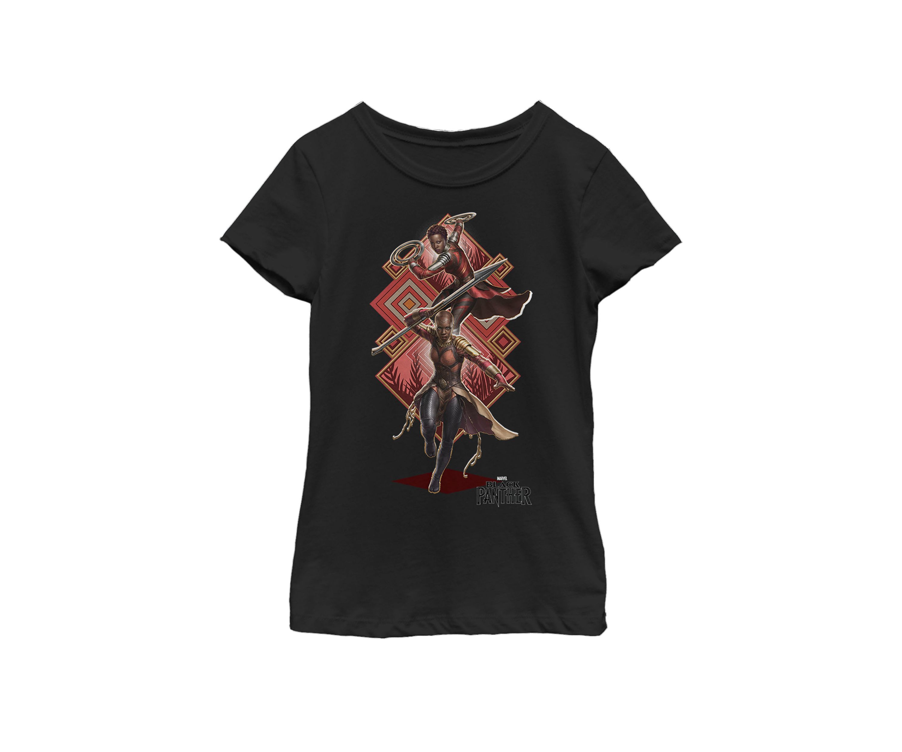 Girls Black Panther Girl Power Short Sleeve Graphic T-Shirt