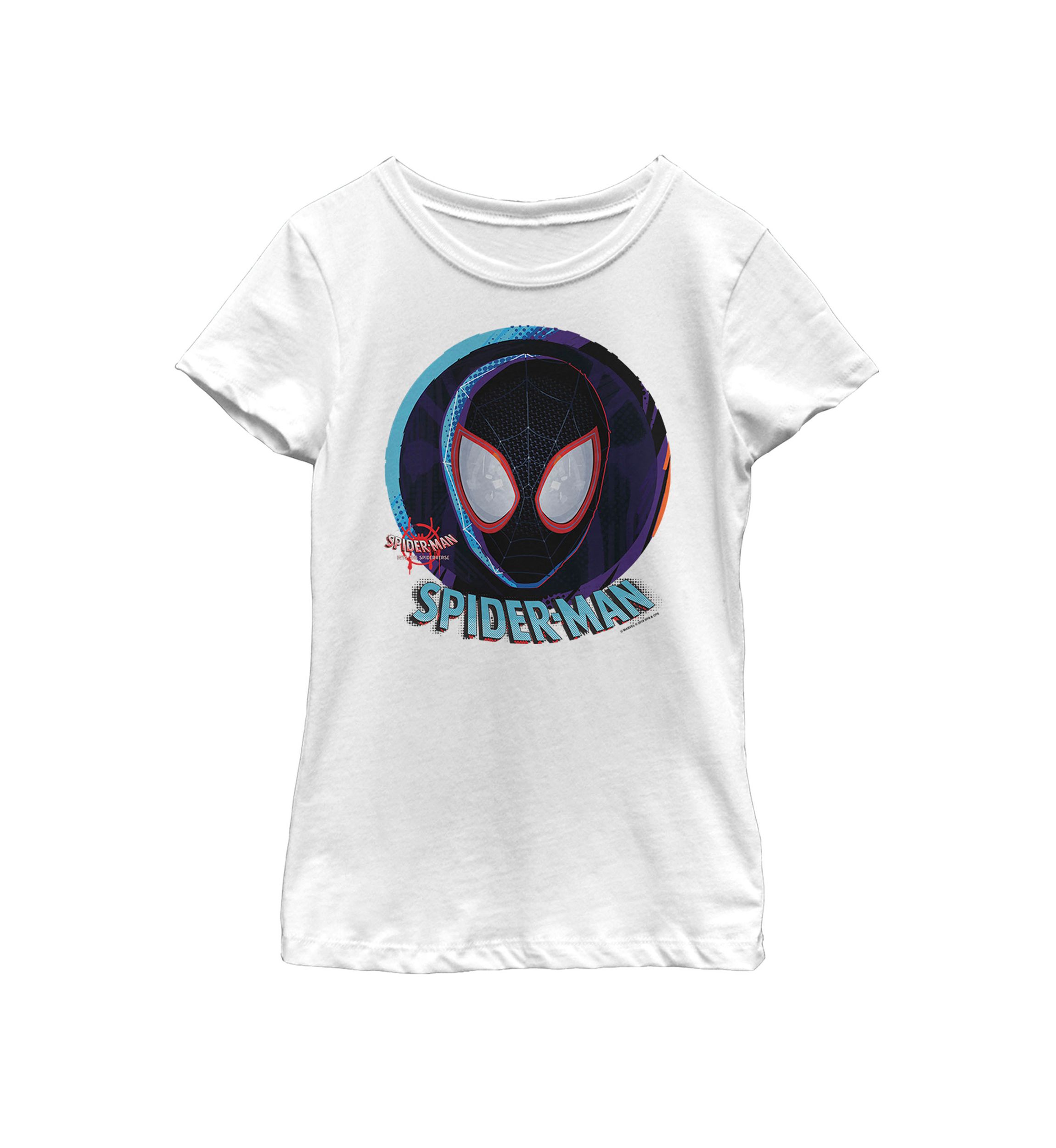 Girls 7-16 Spiderverse Mask In Sphere Short Sleeve Graphic T-Shirt