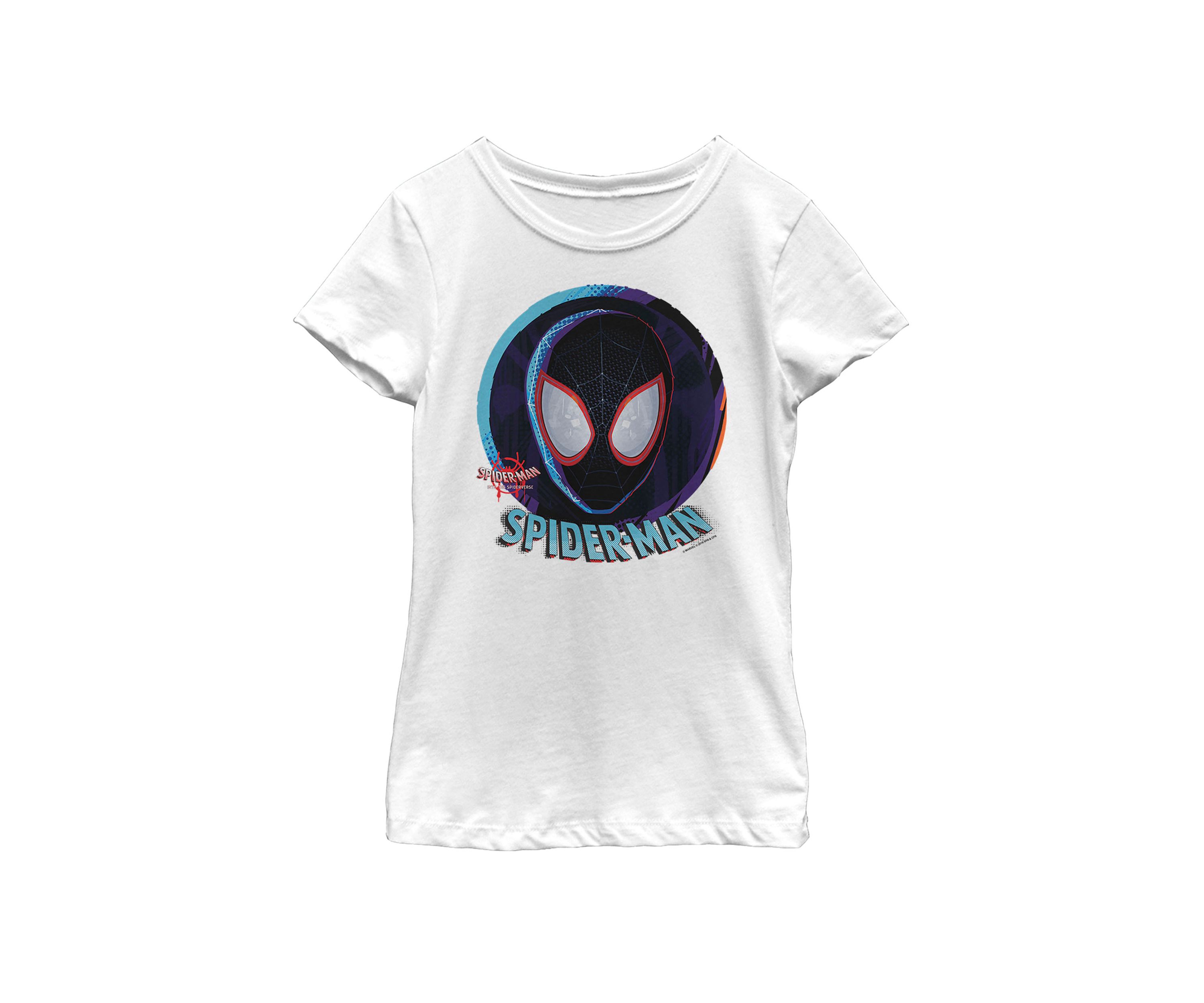 Girls 7-16 Spiderverse Mask In Sphere Short Sleeve Graphic T-Shirt