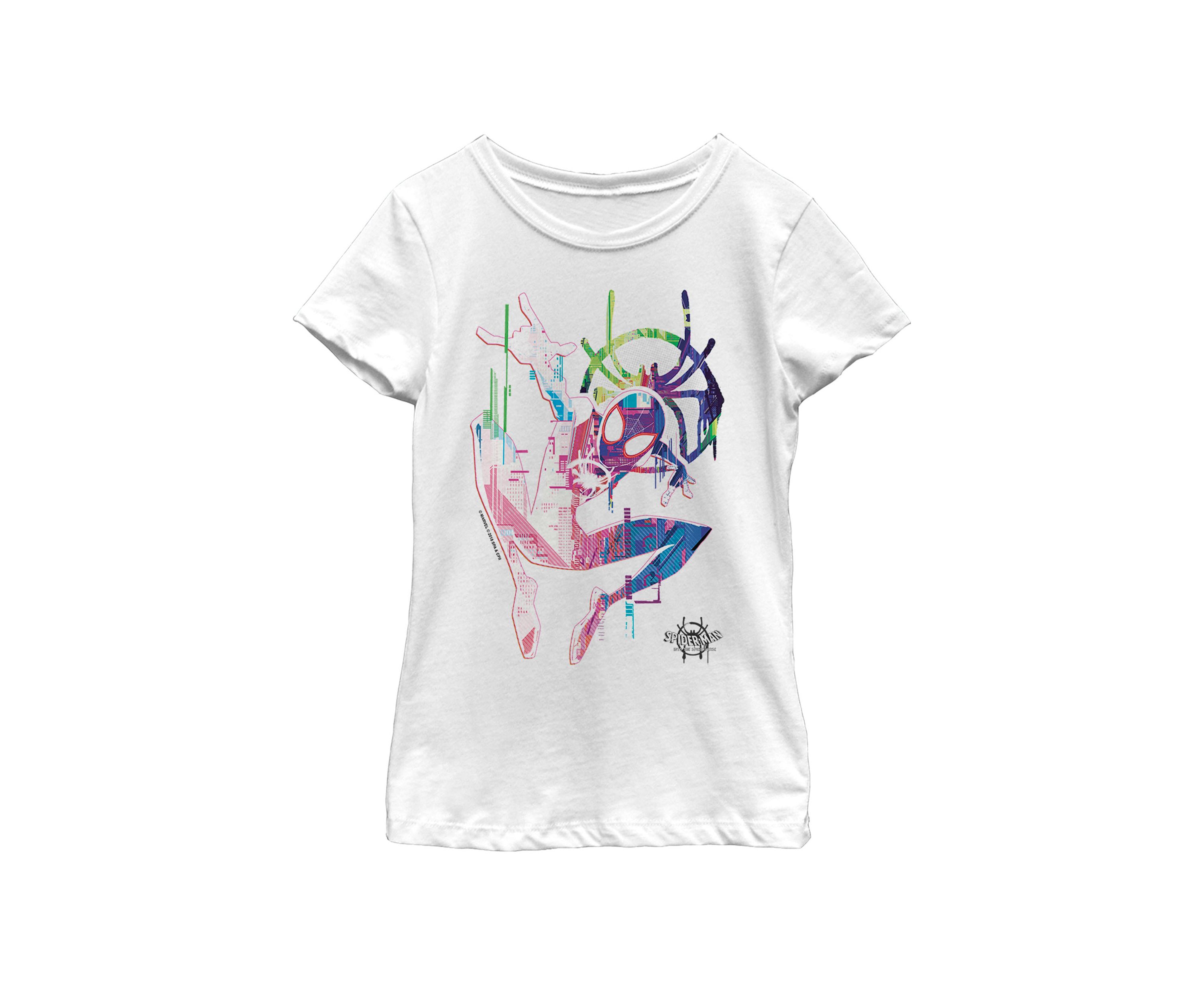 Spiderverse Watercolor Spidey Pose Short Sleeve Graphic T-Shirt