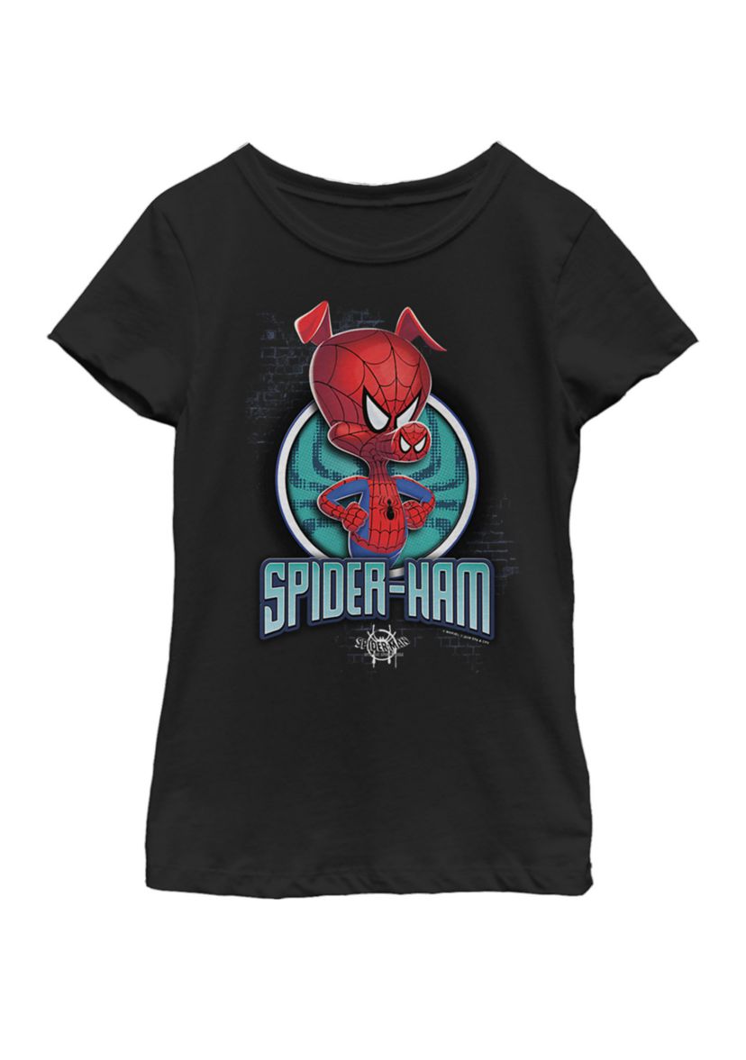 Spiderverse Spider-Ham Pose Short Sleeve Graphic T-Shirt