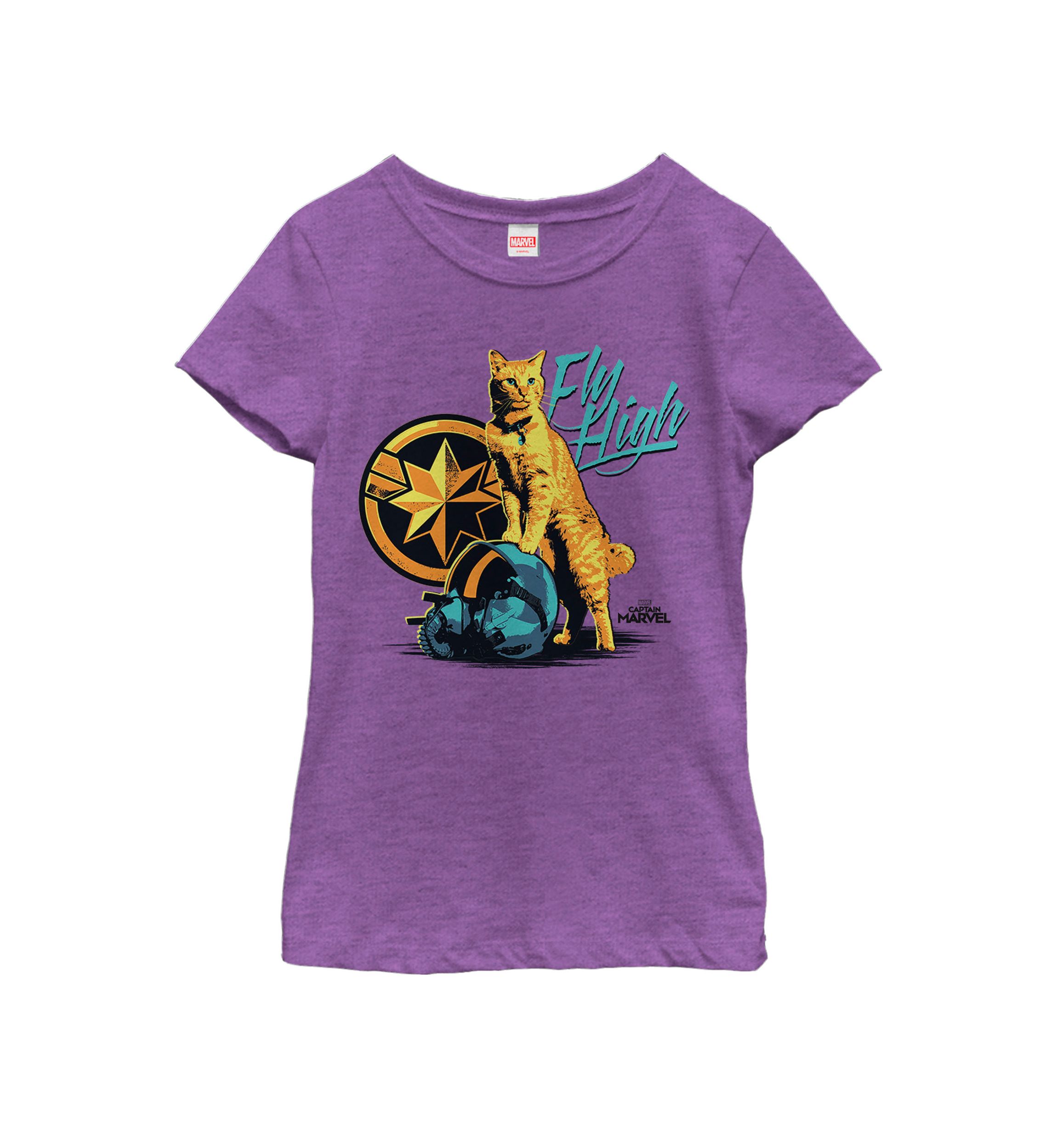 Girls 7-16 Captain Marvel Symbol Goose Fly High Short Sleeve Graphic T-Shirt