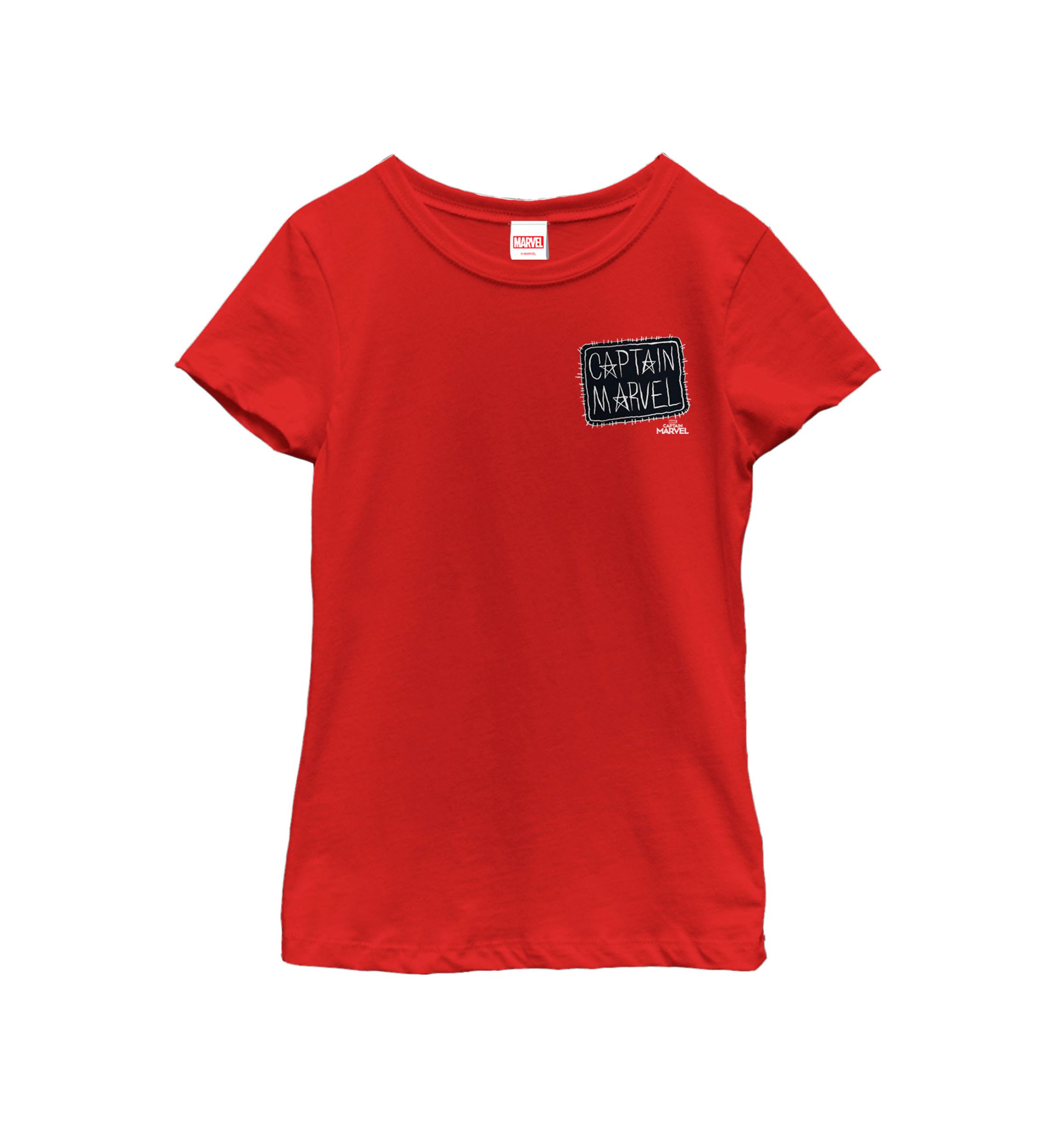 Girls Captain Marvel Bold Tie Dye Movie Logo Short Sleeve Graphic T-Shirt