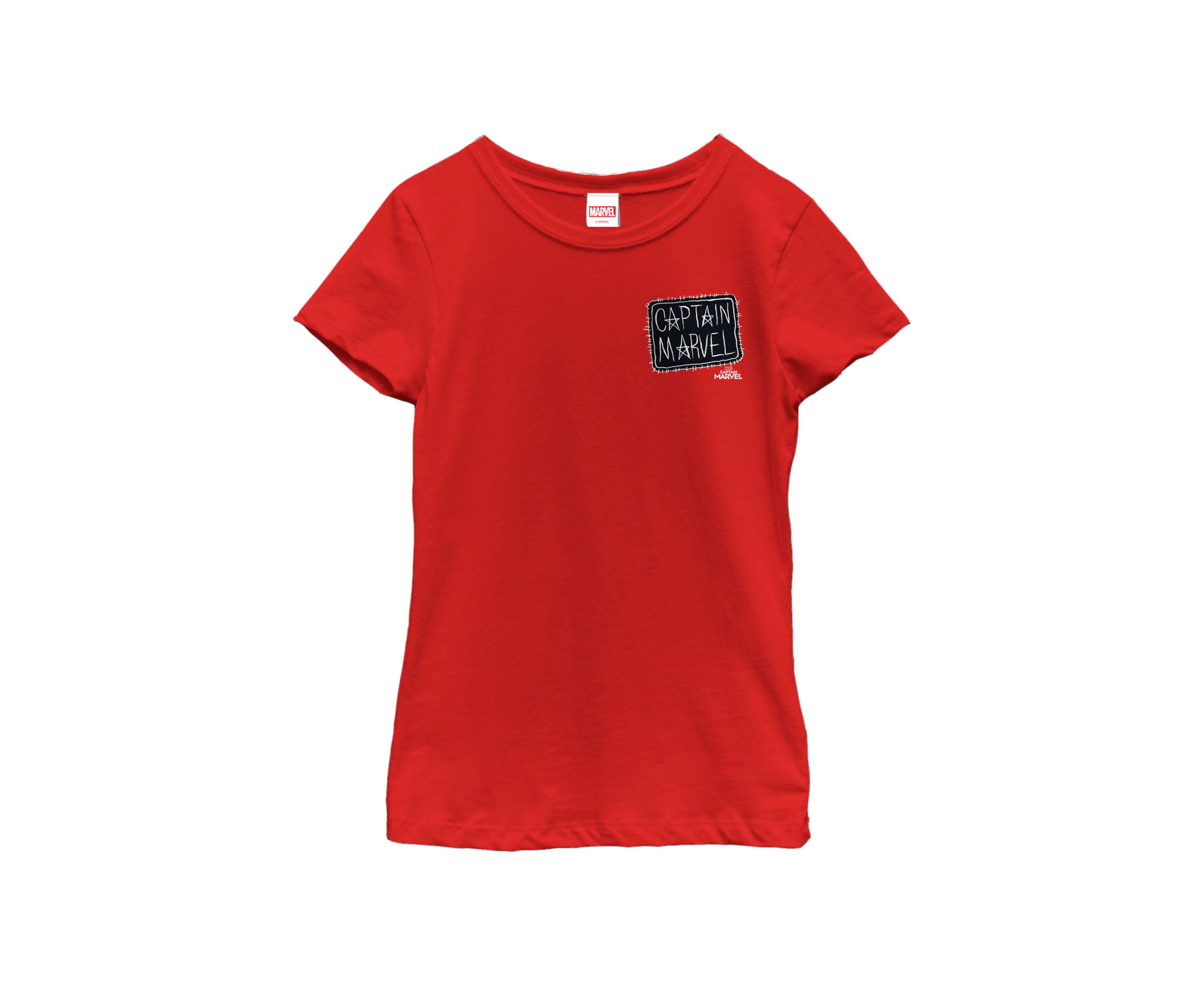 Girls Captain Marvel Bold Tie Dye Movie Logo Short Sleeve Graphic T-Shirt