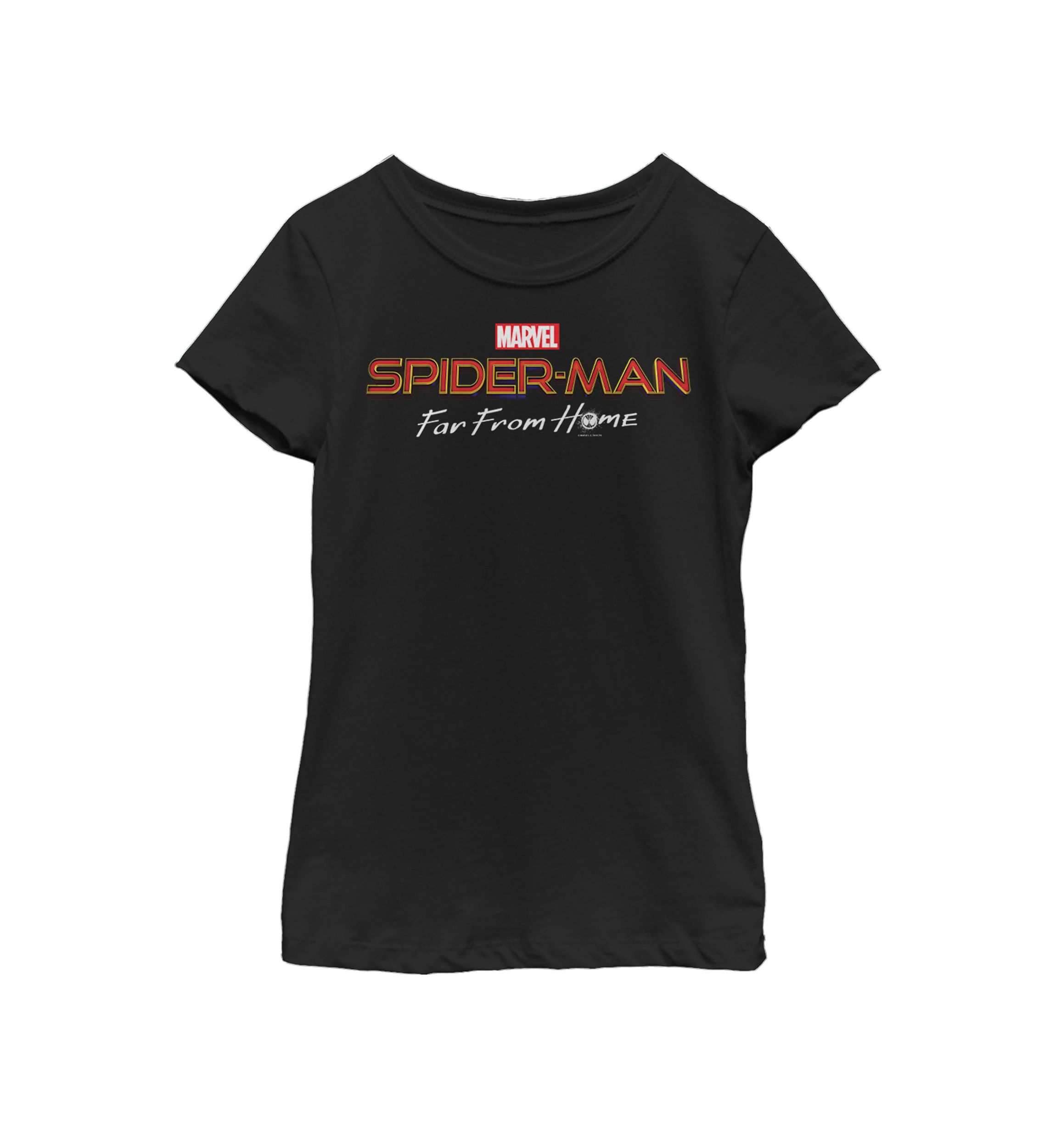 Girls 7-16 Spider-Man Far From Home Movie Logo Short Sleeve Graphic T-Shirt