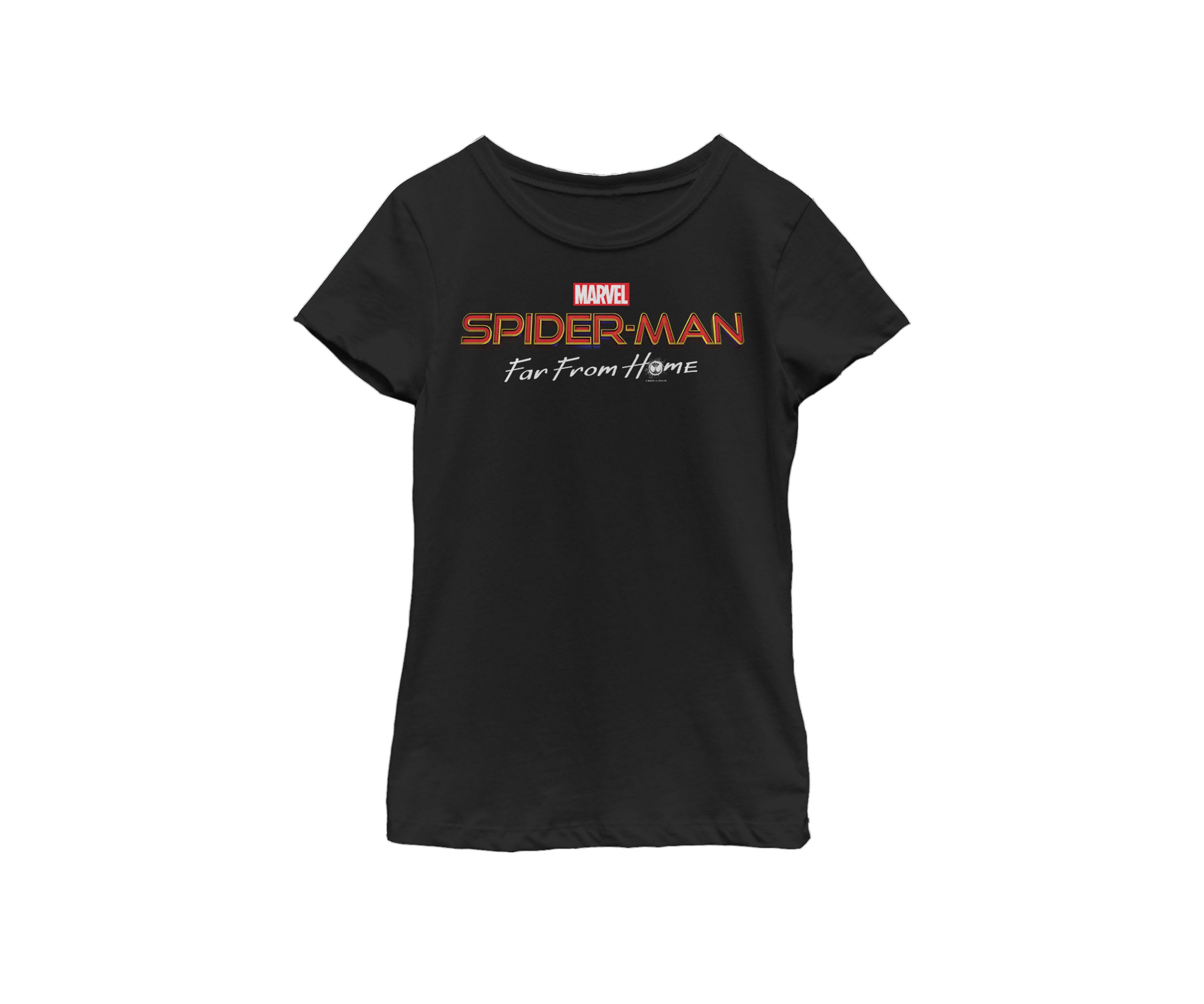 Girls 7-16 Spider-Man Far From Home Movie Logo Short Sleeve Graphic T-Shirt