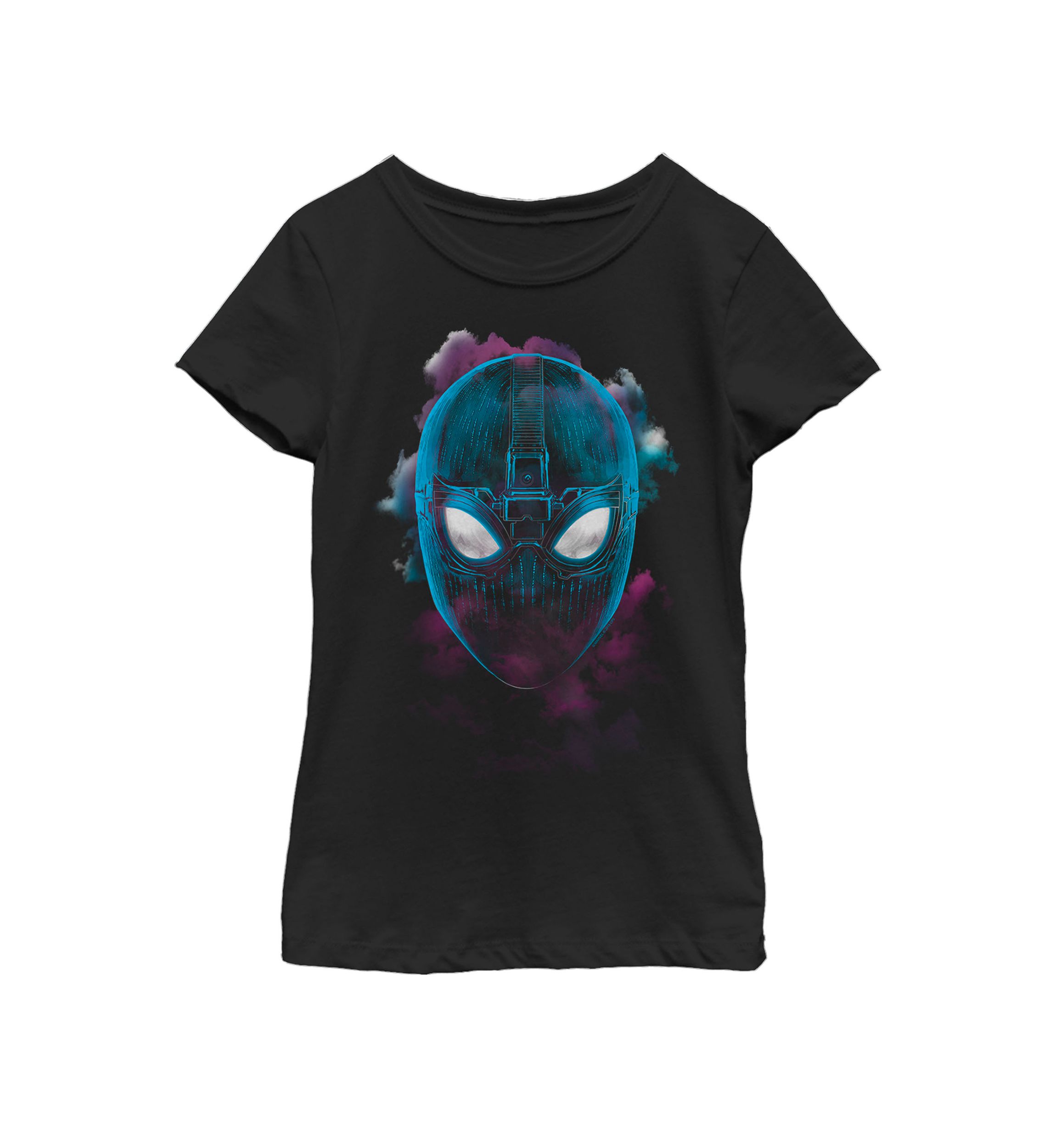 Girls Spider-Man Far From Home Lightning Stealth Portrait Short Sleeve Graphic T-Shirt
