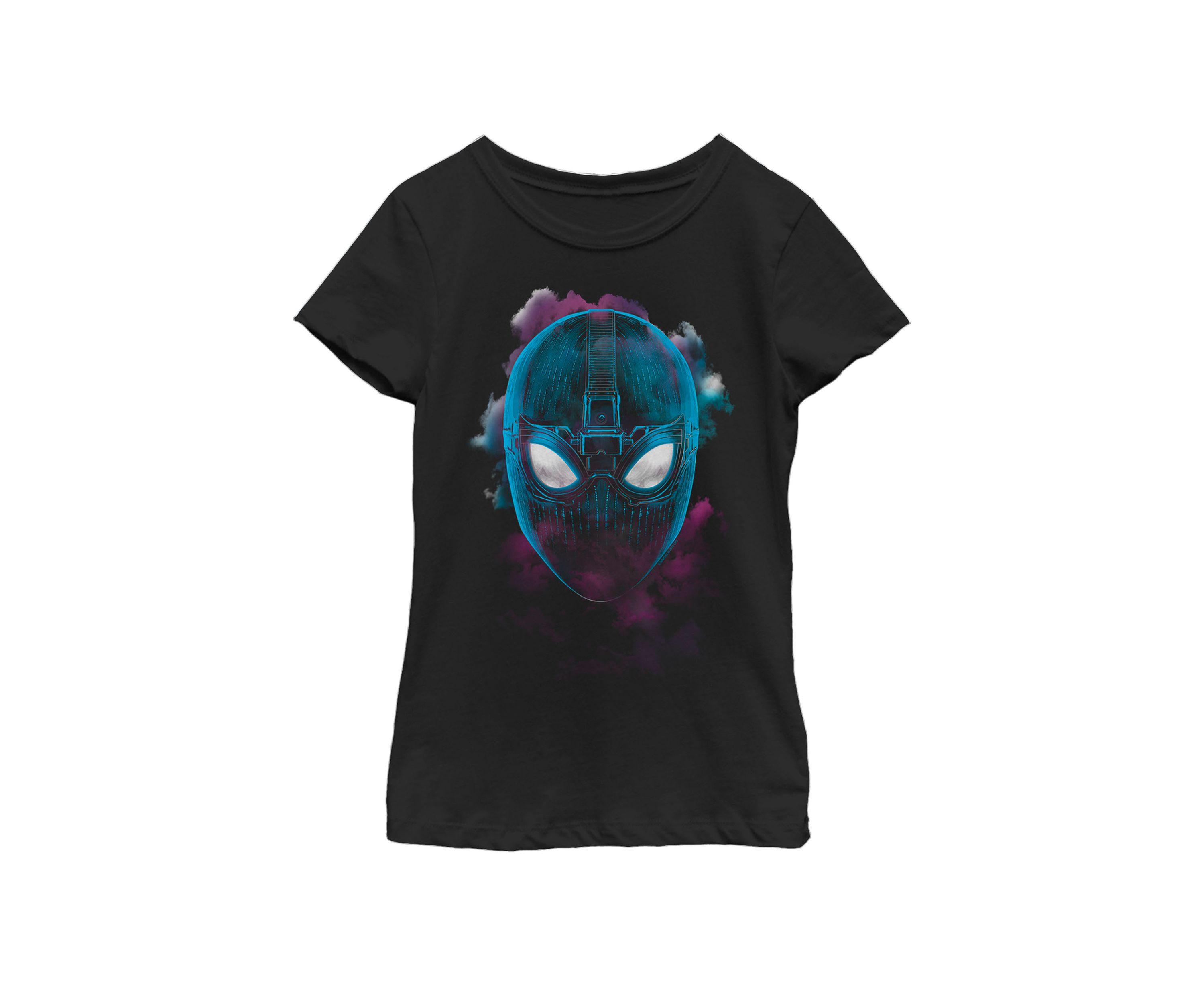 Girls Spider-Man Far From Home Lightning Stealth Portrait Short Sleeve Graphic T-Shirt