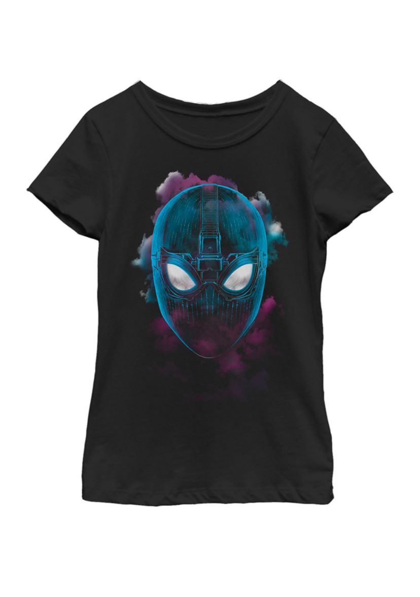 Girls Spider-Man Far From Home Lightning Stealth Portrait Short Sleeve Graphic T-Shirt