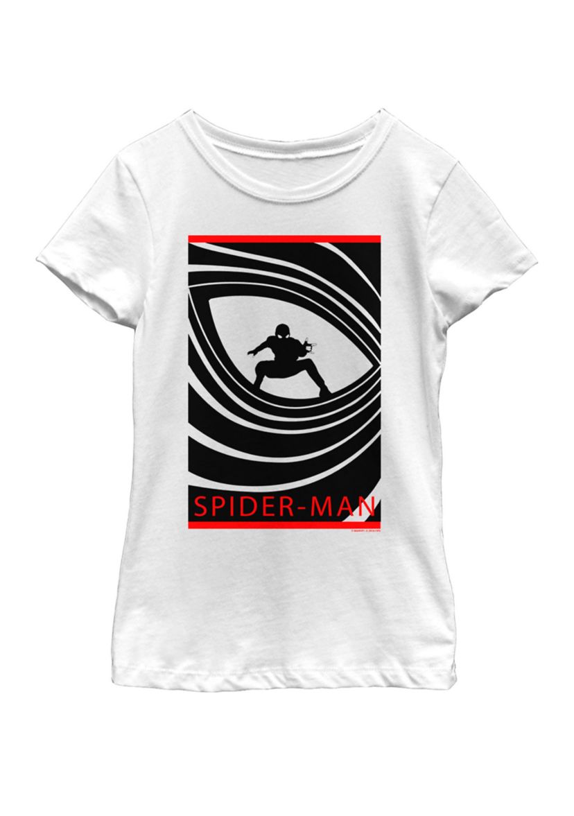 Girls 7-16 Spider-Man Far From Home Silhouette Poster Short Sleeve Graphic T-Shirt