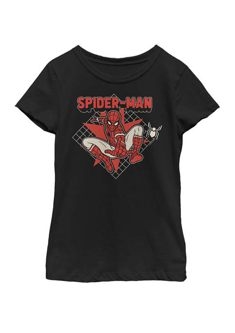 Girls Spider-Man Far From Home Retro Poster Short Sleeve Graphic T-Shirt