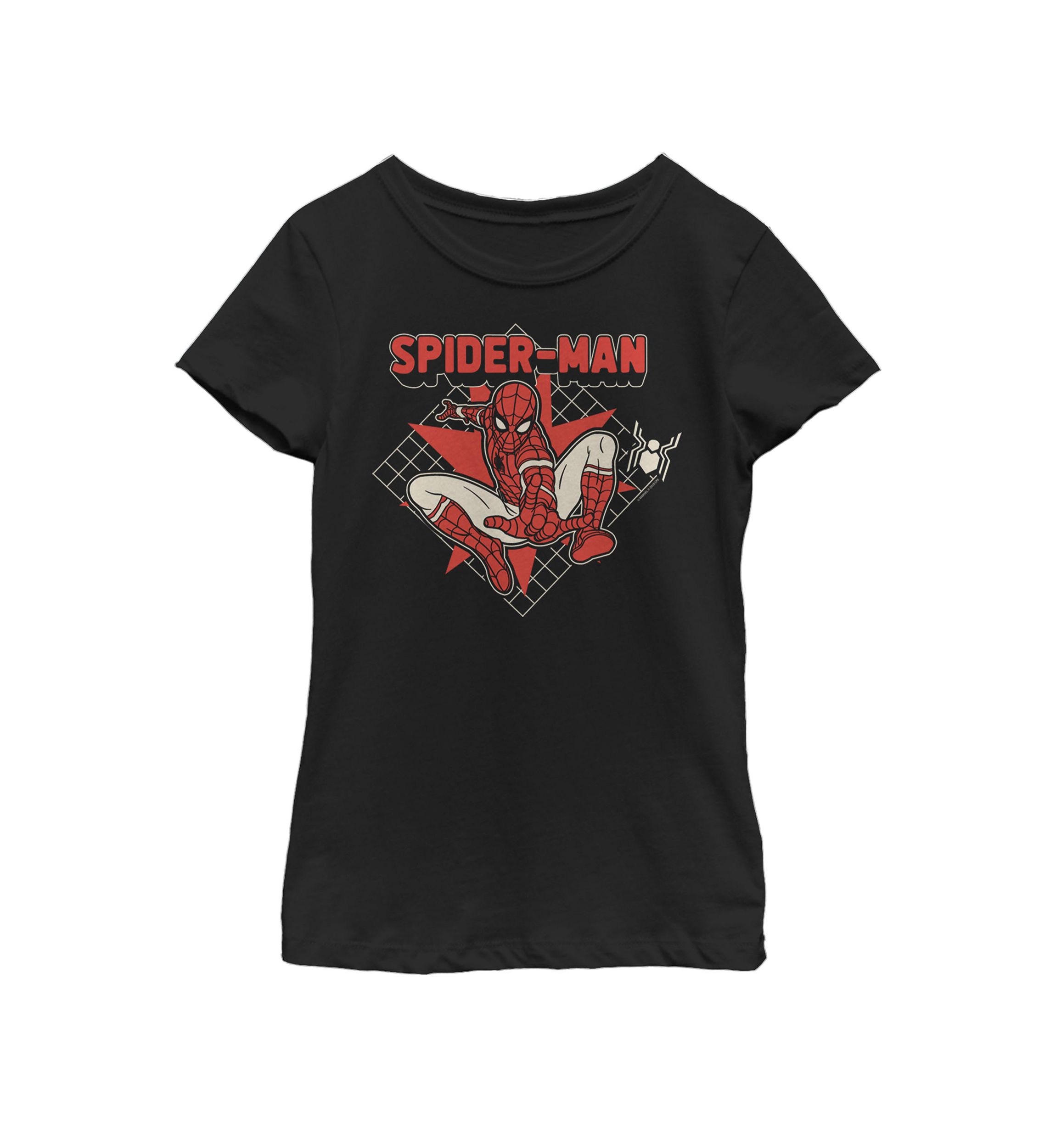 Girls Spider-Man Far From Home Retro Poster Short Sleeve Graphic T-Shirt