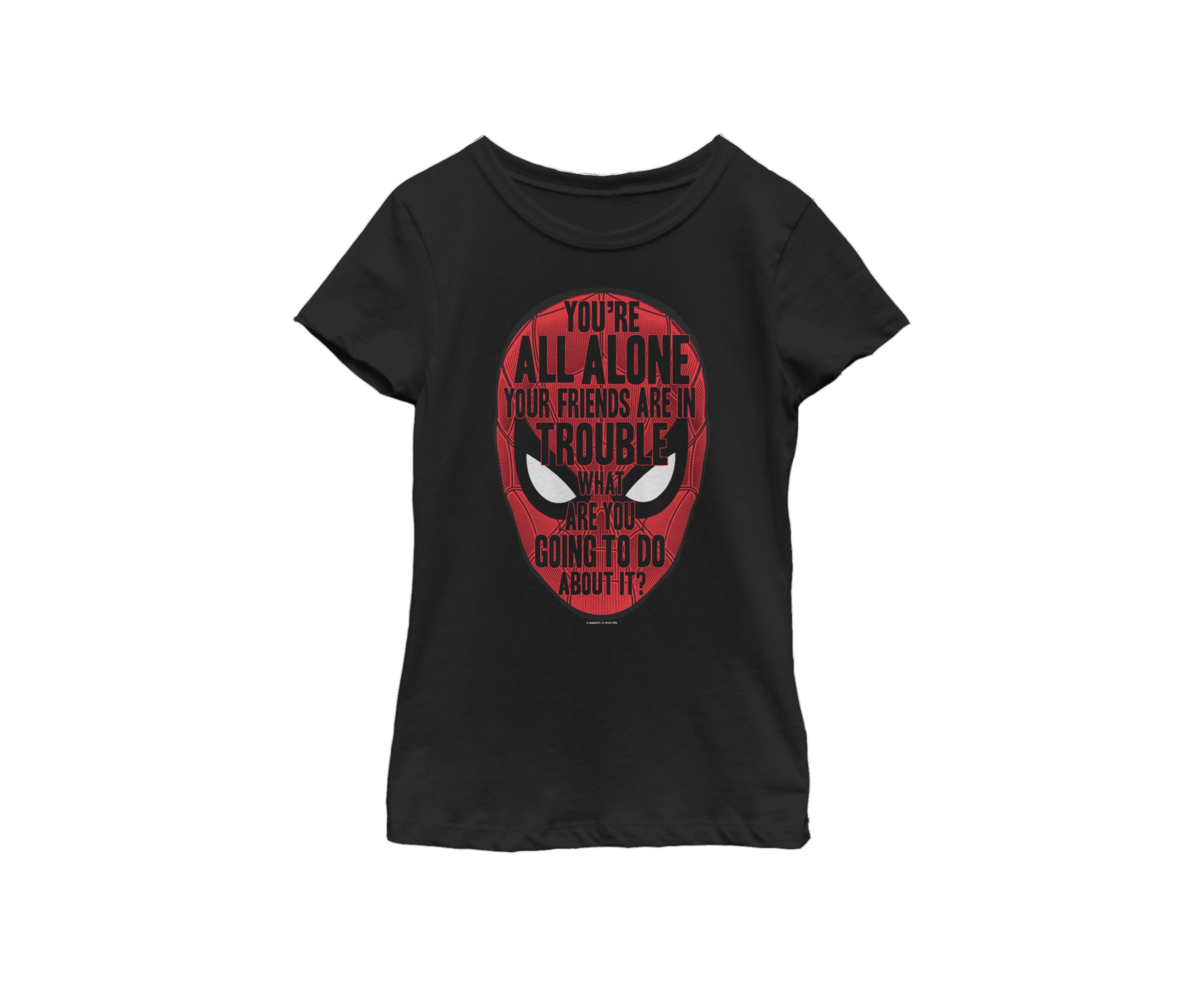Girls Spider-Man Far From Home Build-Up Quote Short Sleeve Graphic T-Shirt