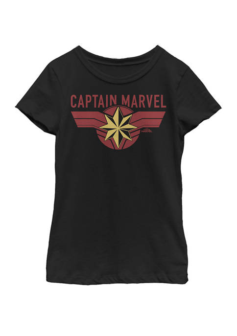 Marvel™ Girls Captain Marvel Costume Logo Short Sleeve