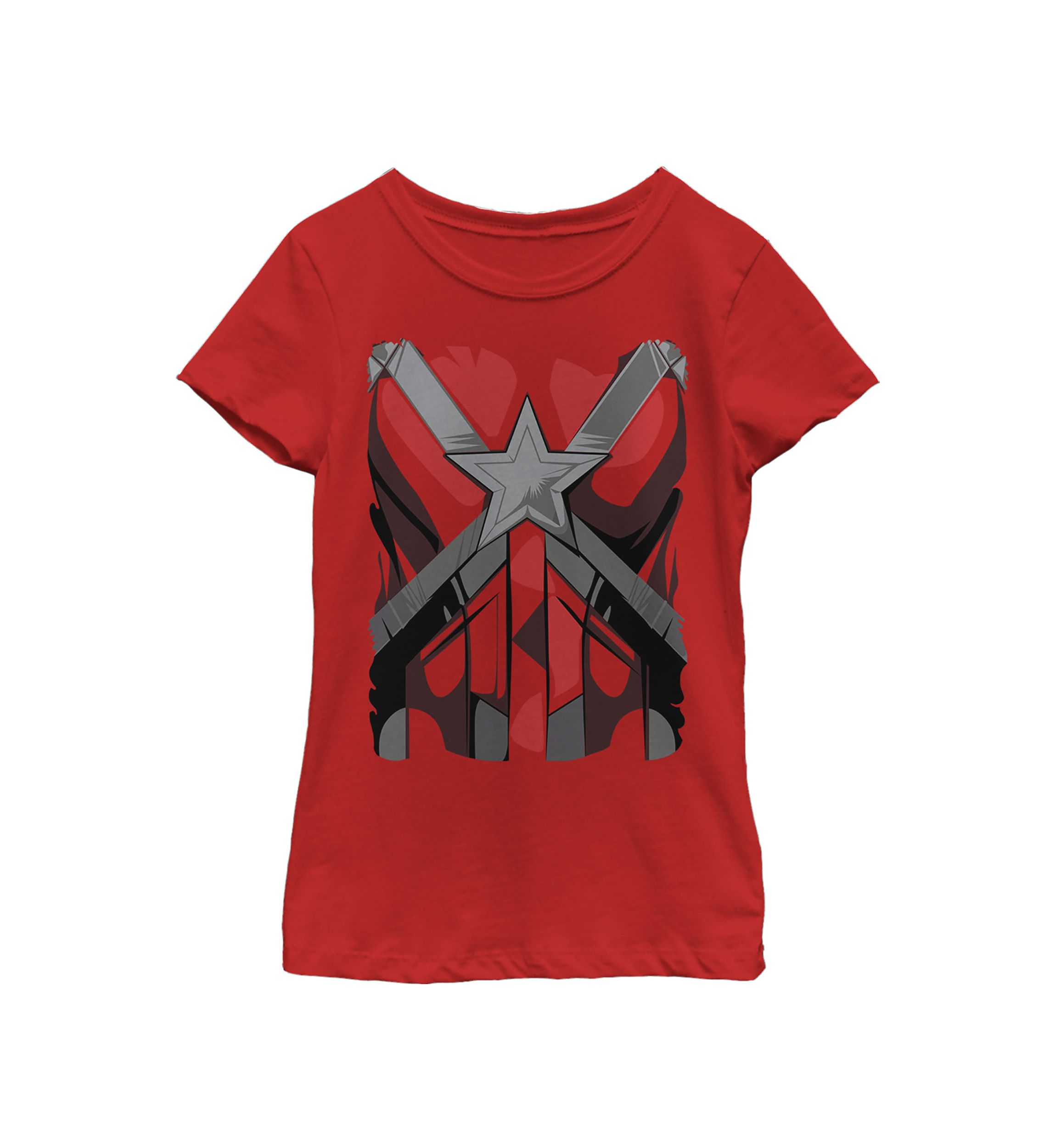 Girls 46x Marvel Red Guardian Costume Graphic Top