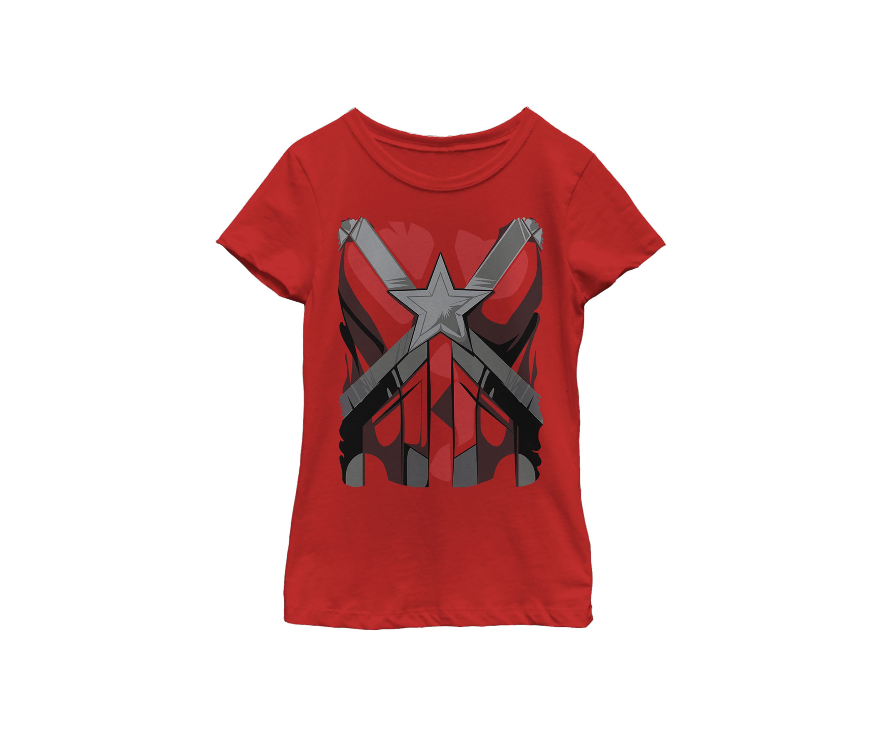 Girls 46x Marvel Red Guardian Costume Graphic Top