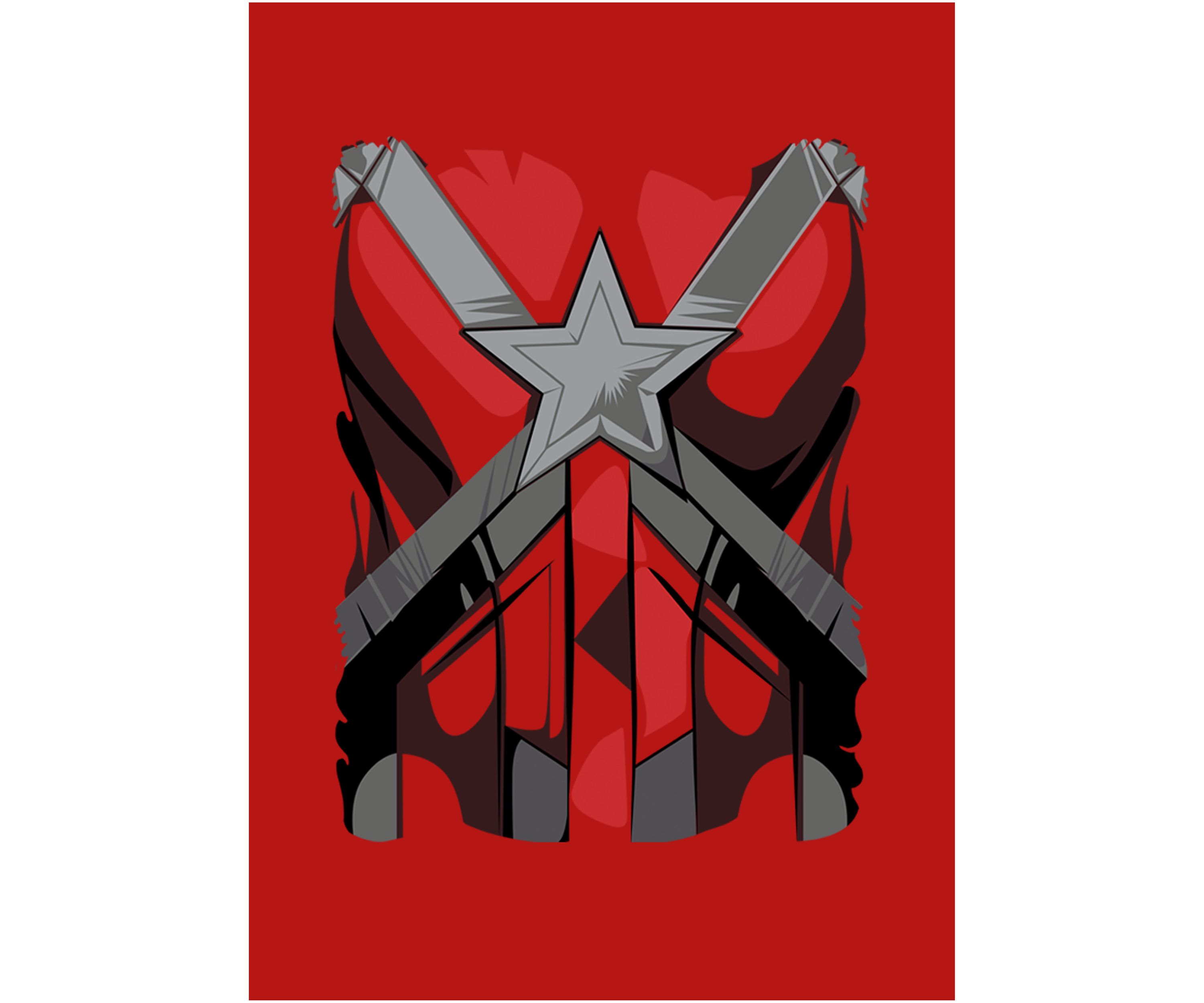 Girls 46x Marvel Red Guardian Costume Graphic Top