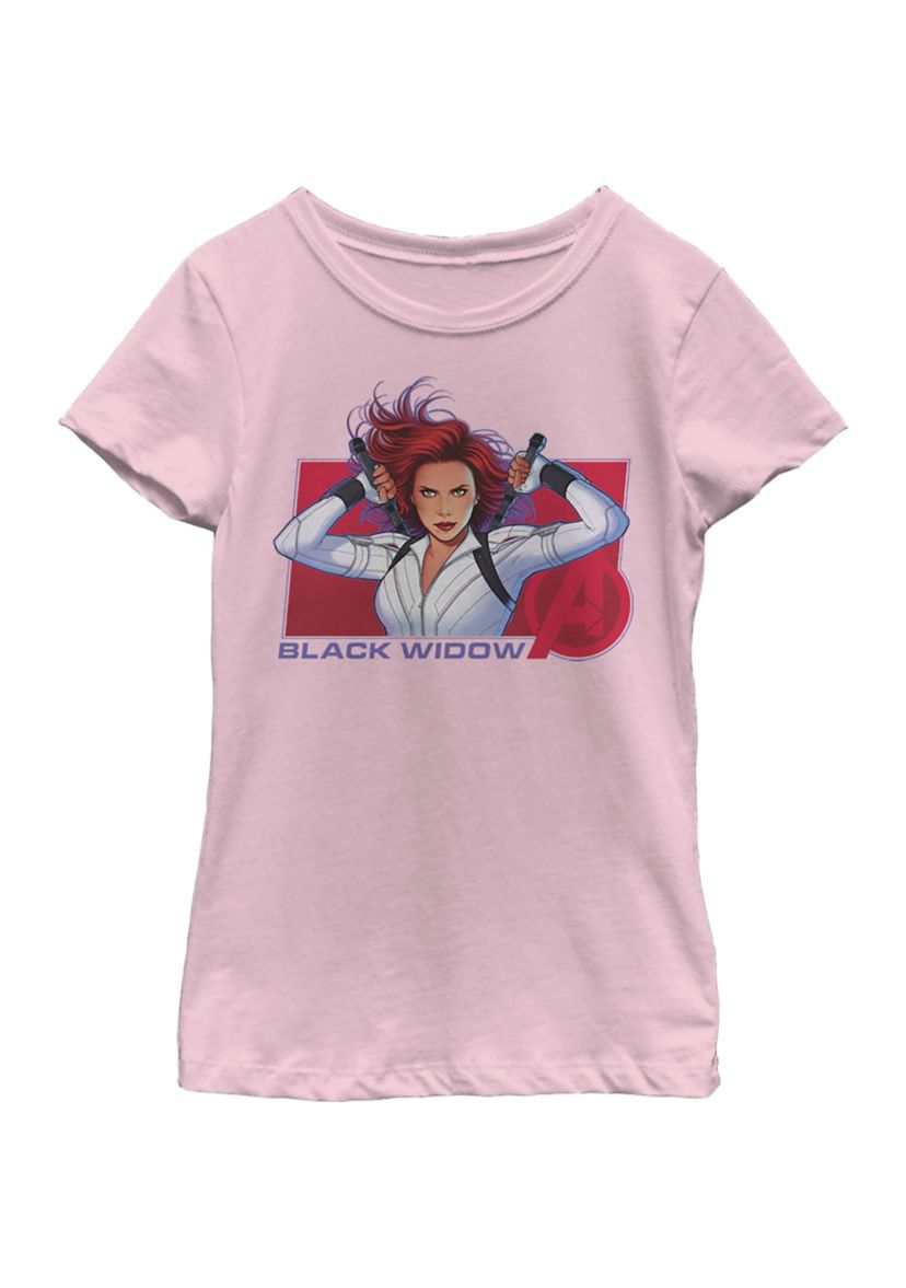 Girls 46x Marvel Ready Widow Graphic Top