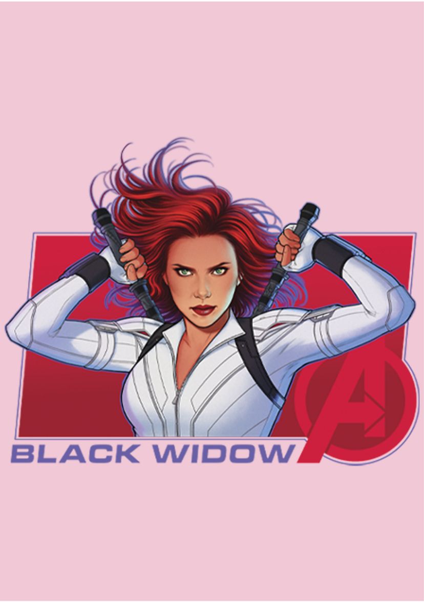Girls 46x Marvel Ready Widow Graphic Top