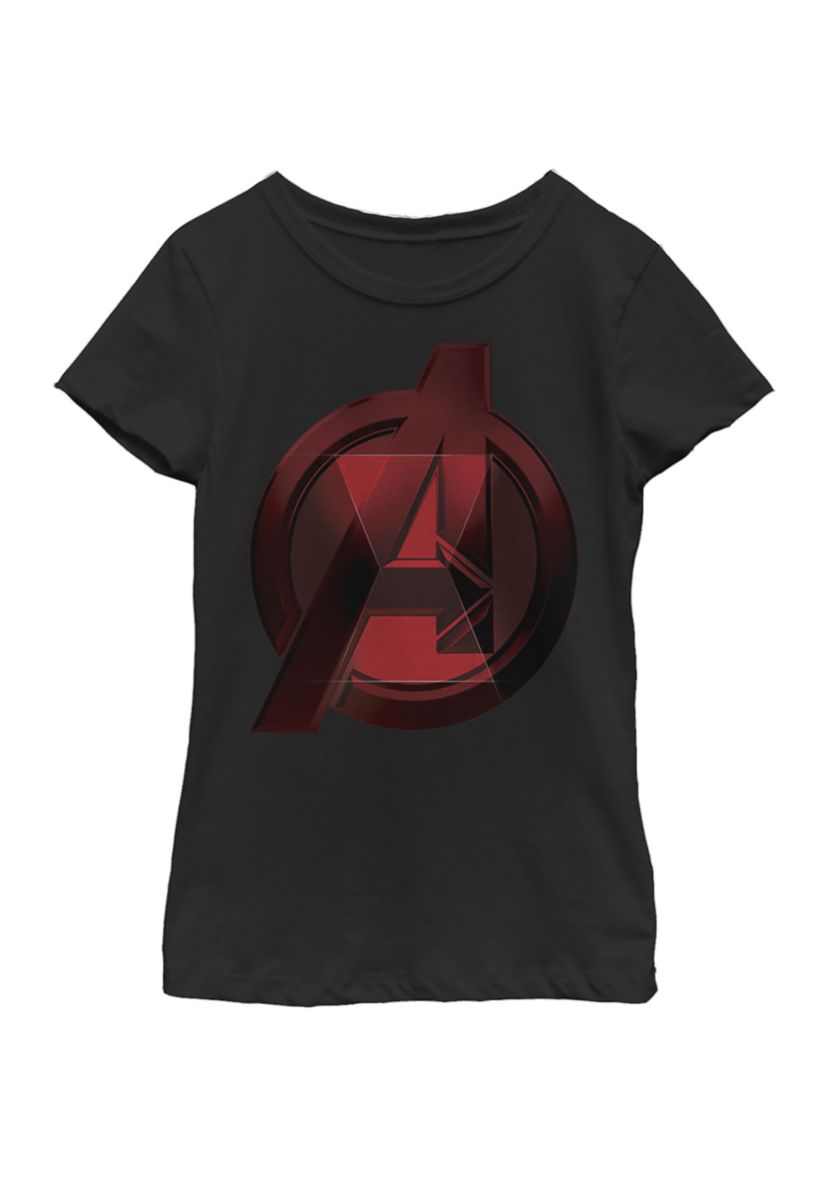 Girls 46x Marvel Widow Avenger Logo Graphic Top