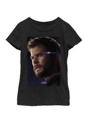 Marvel Girls 7-16 Avengers Endgame Thor What Ever It Takes Poster Short Sleeve T-Shirt