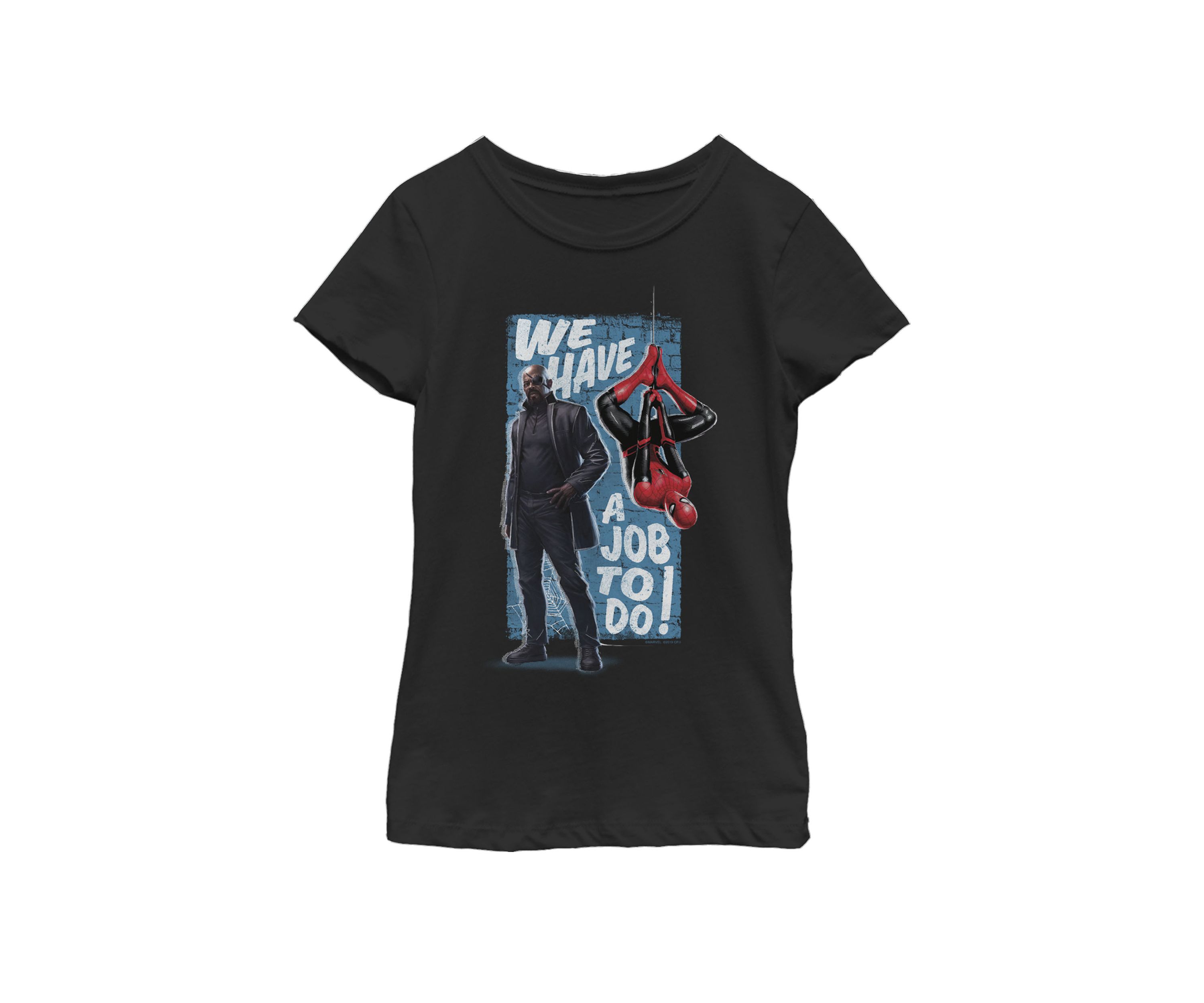 Girls 7-16 Spider-Man Far From Home We Have A job To Do Poster Short Sleeve T-Shirt