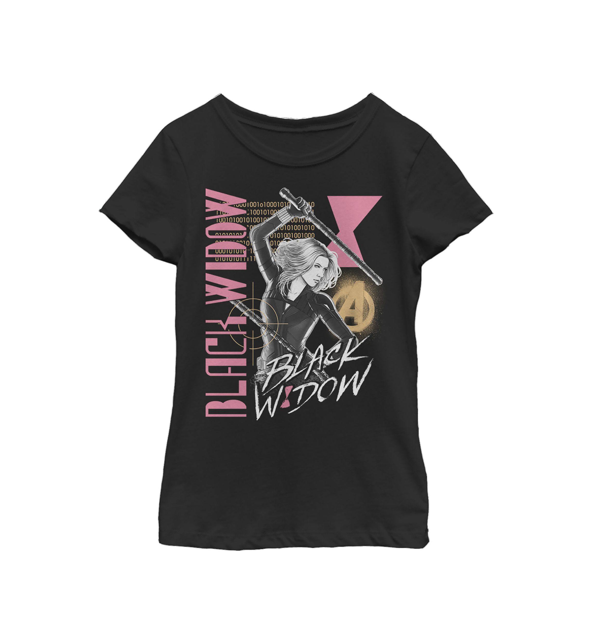 Girls 46x Marvel Black Widow Retro Graphic Top