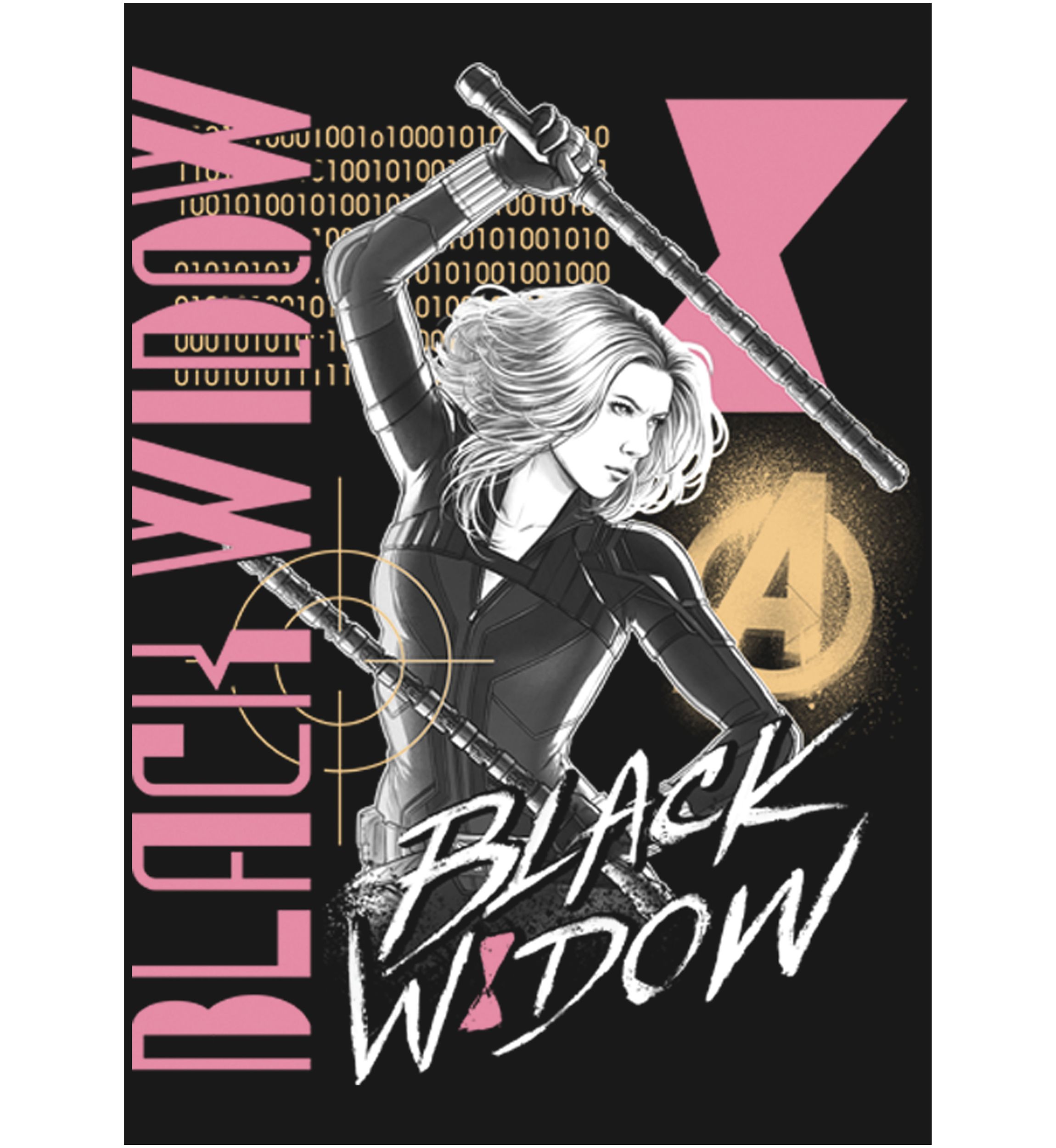 Girls 46x Marvel Black Widow Retro Graphic Top