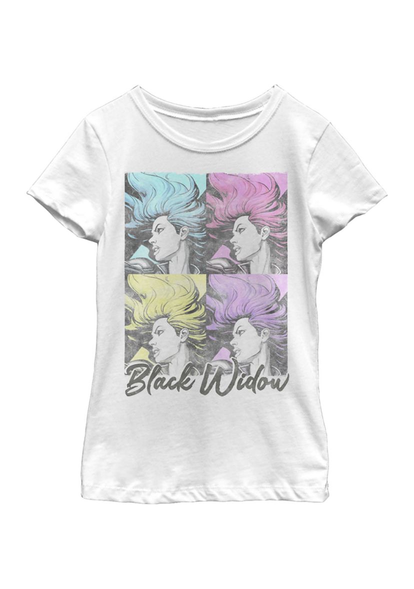 Girls 46x Marvel Black Widow Pop Graphic Top