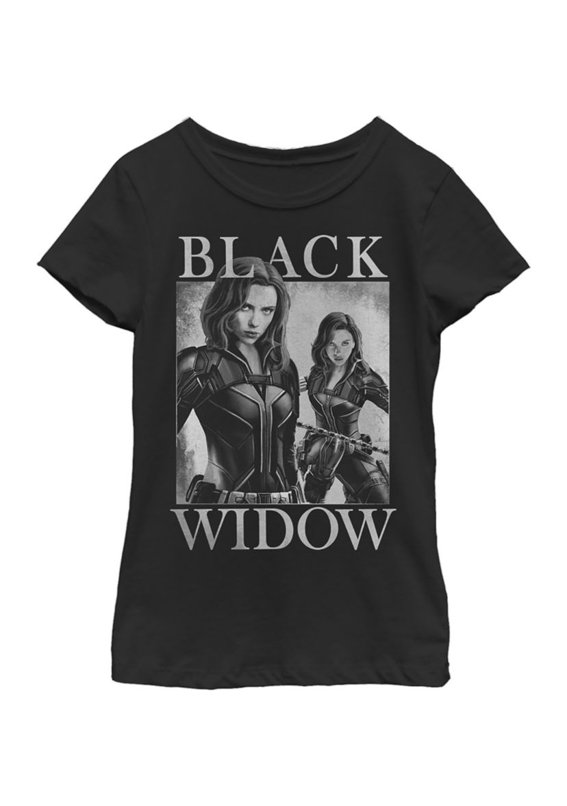 Girls 46x Marvel Two Widows Mirror Graphic Top