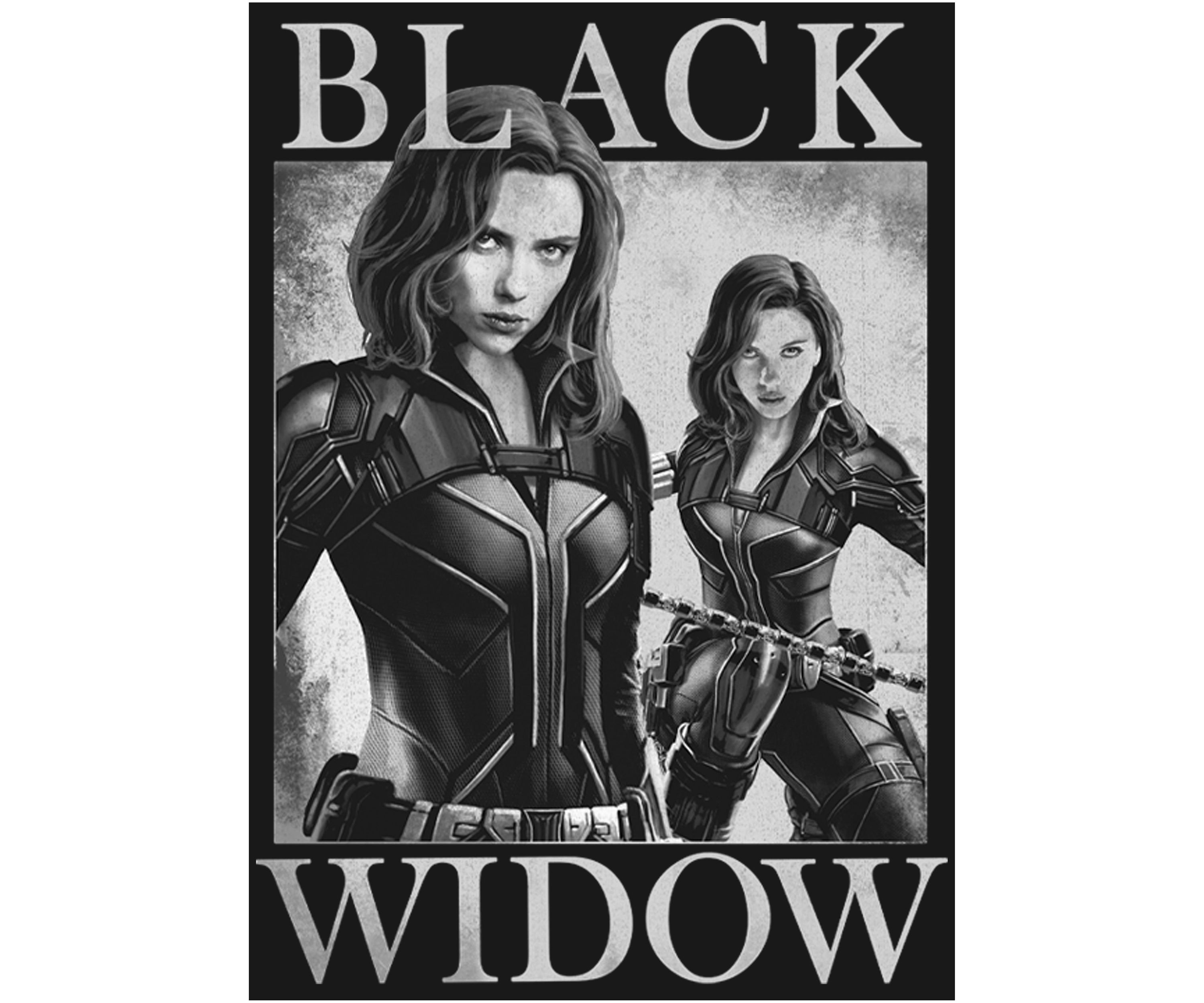 Girls 46x Marvel Two Widows Mirror Graphic Top