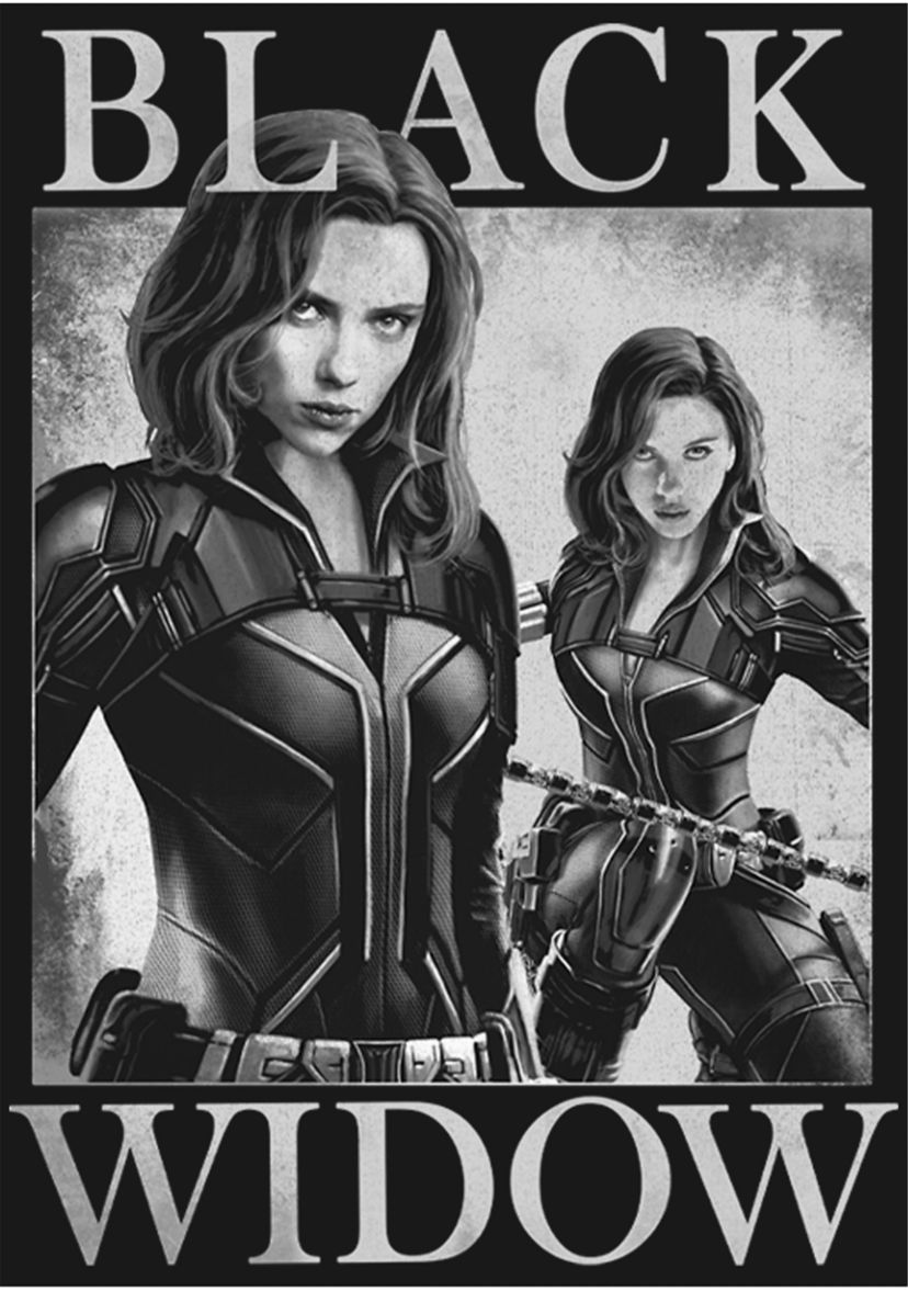 Girls 46x Marvel Two Widows Mirror Graphic Top