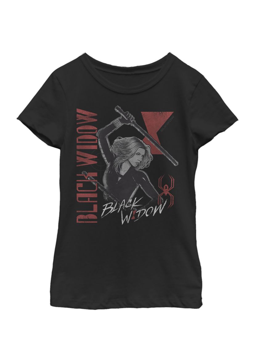 Girls 46x Marvel Black Widow Retro Graphic Top